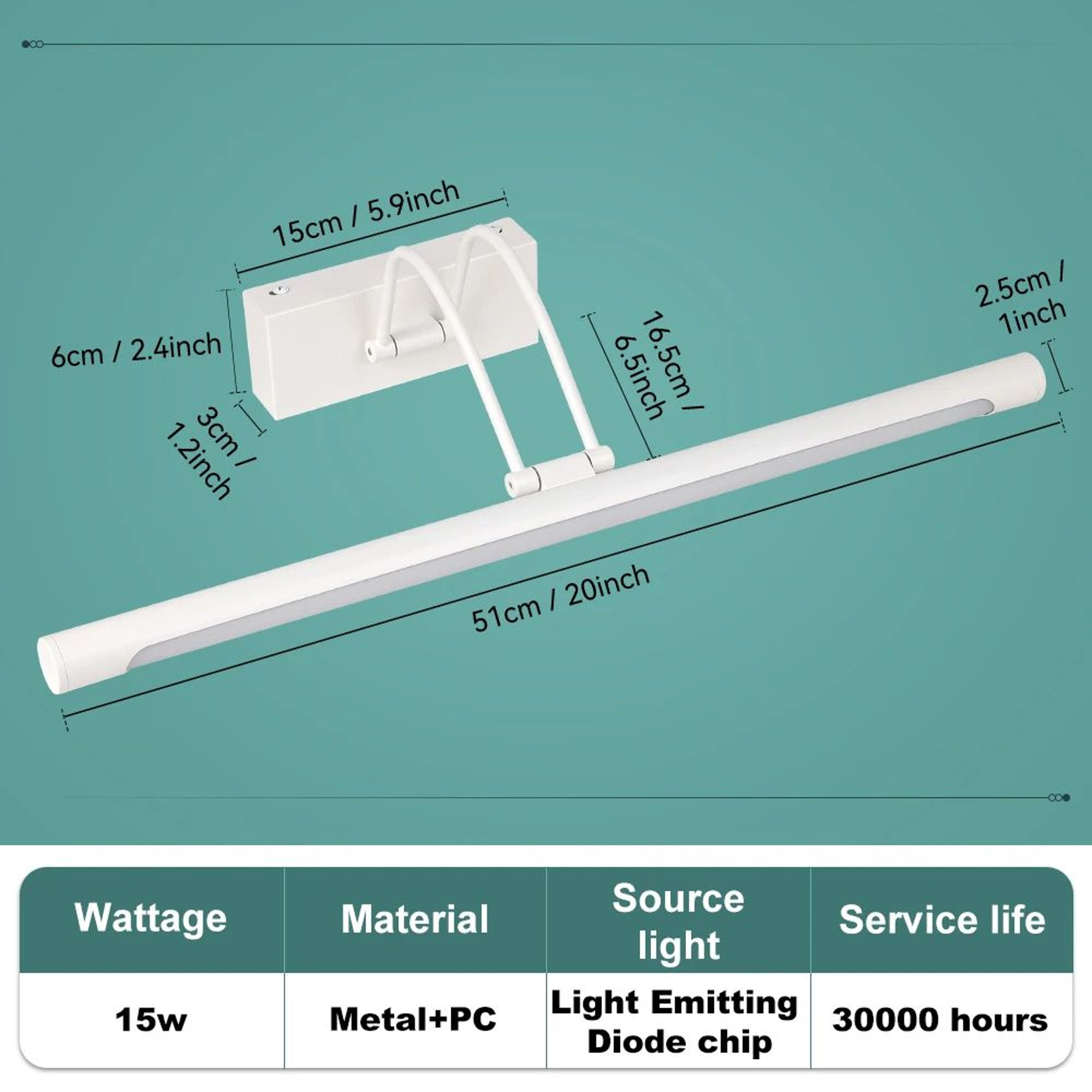 Modern Tricolor LED Mirror Light 9