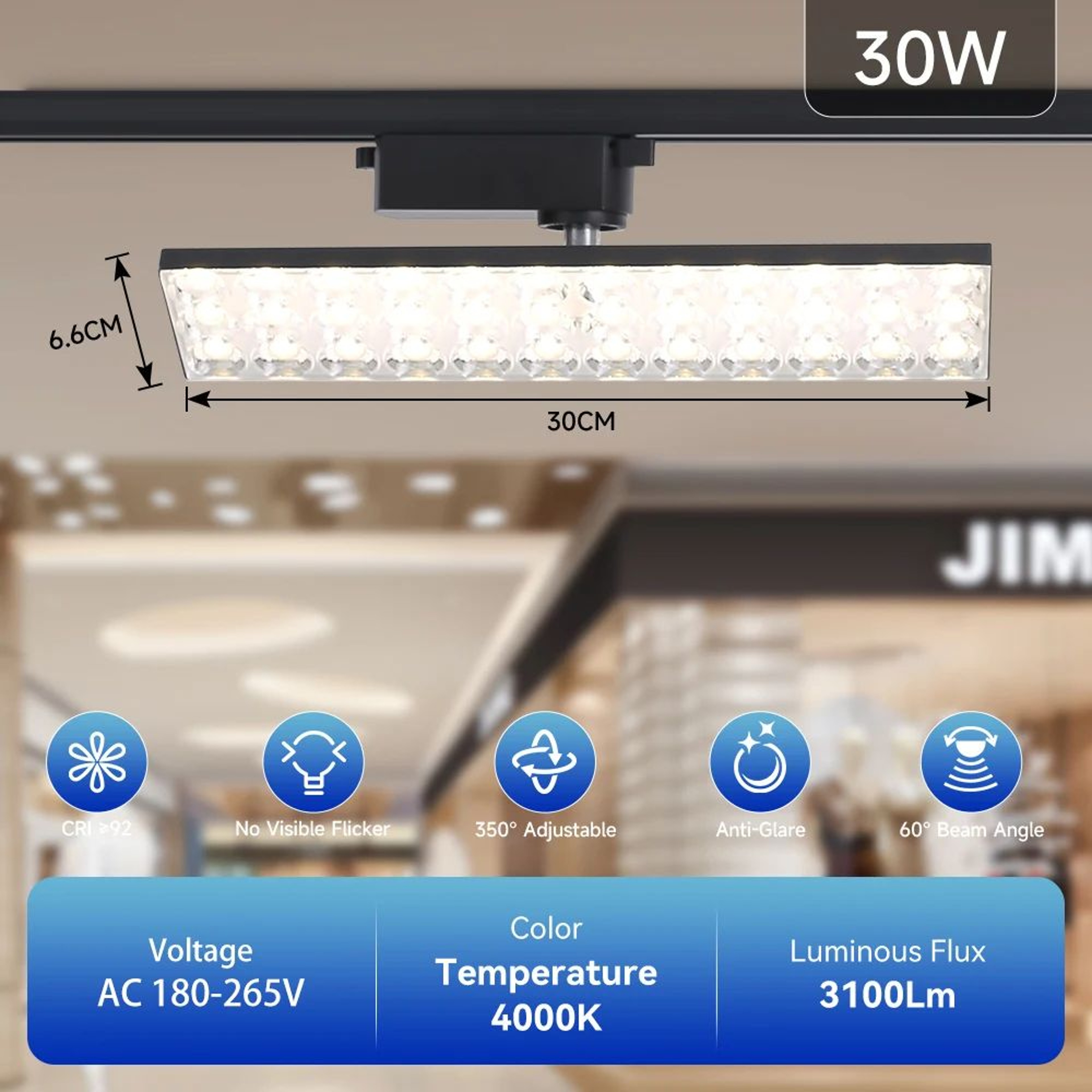 Ultra Bright LED Track Spotlight 6