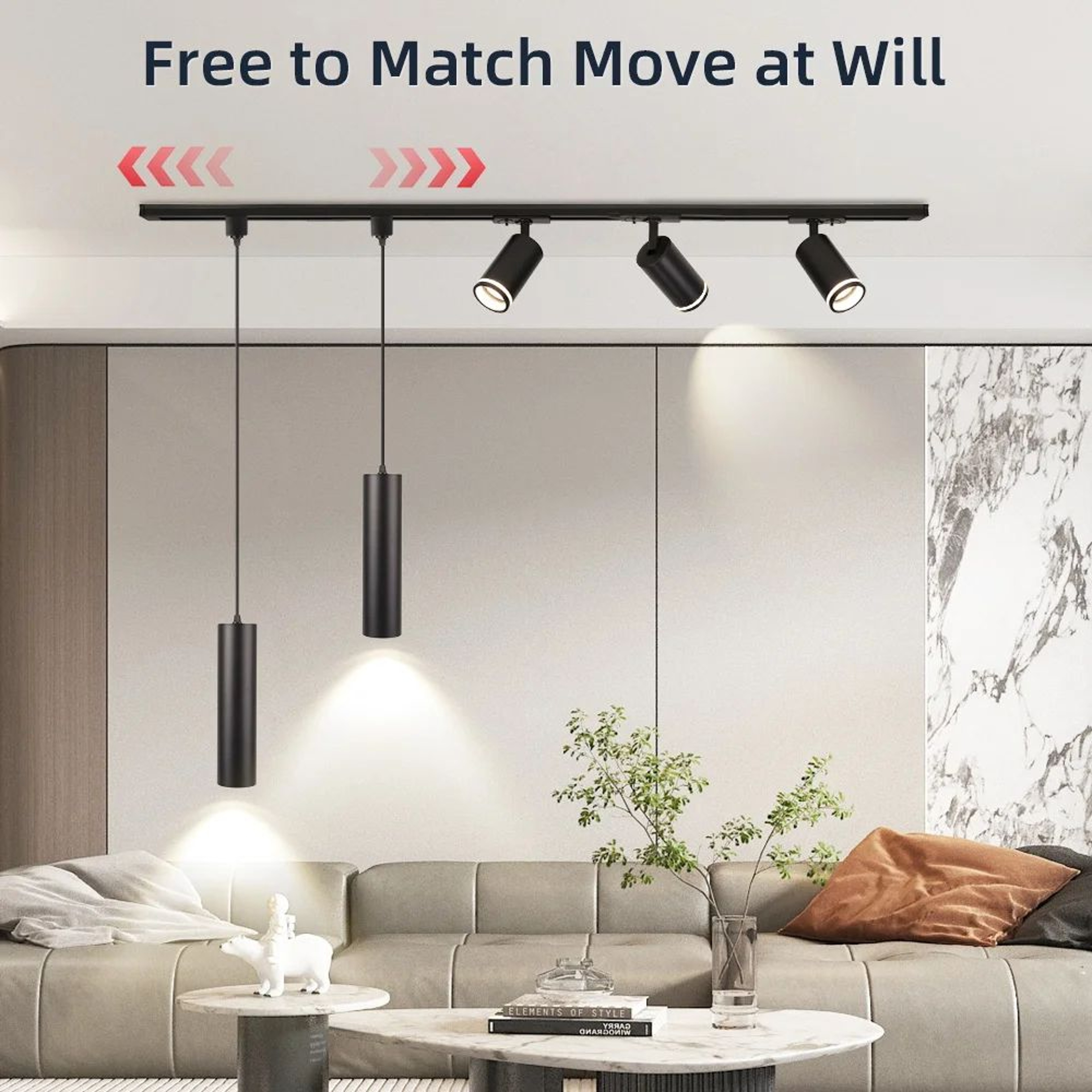 Modern LED Track Pendant Light 4