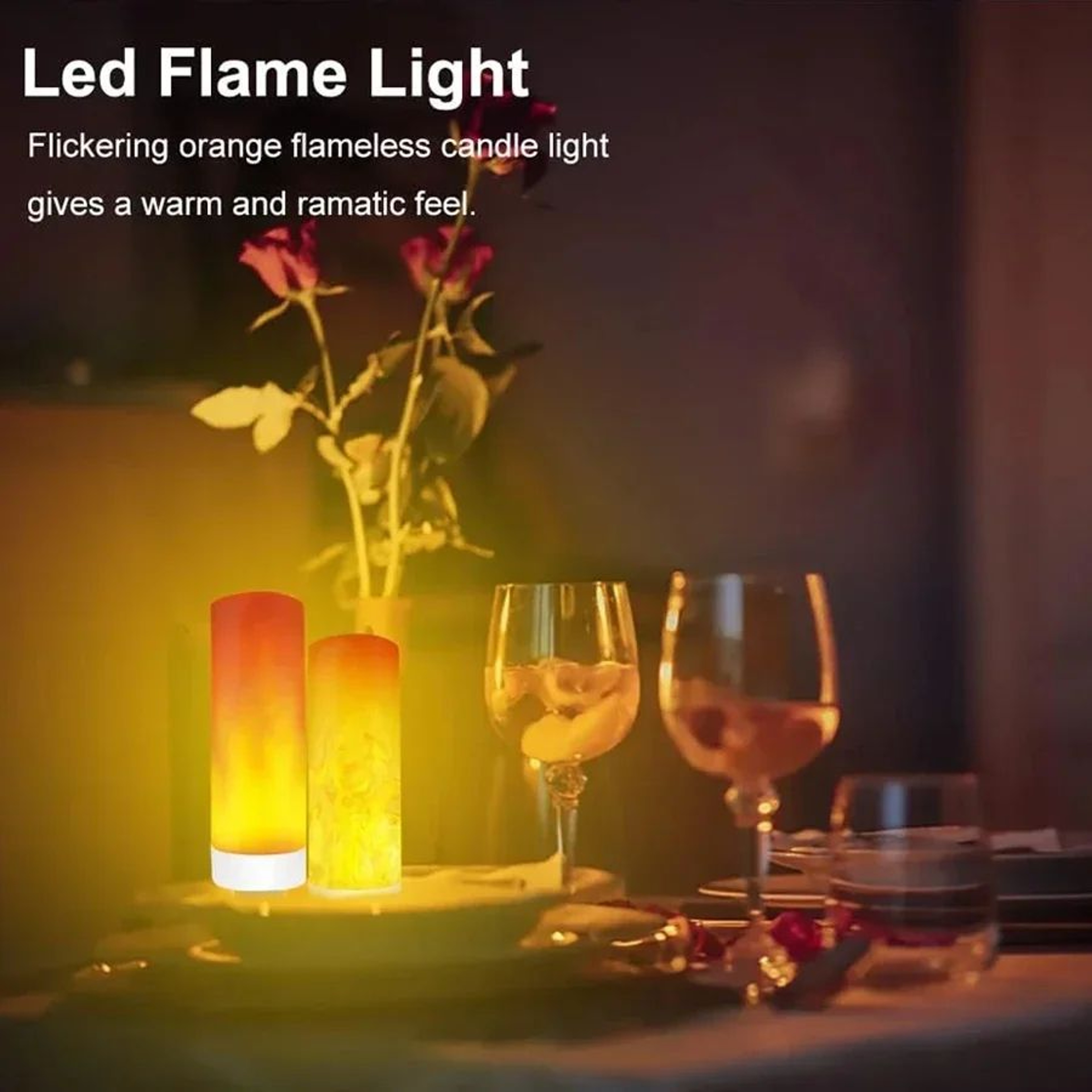 USB LED Flickering Flame Light 4