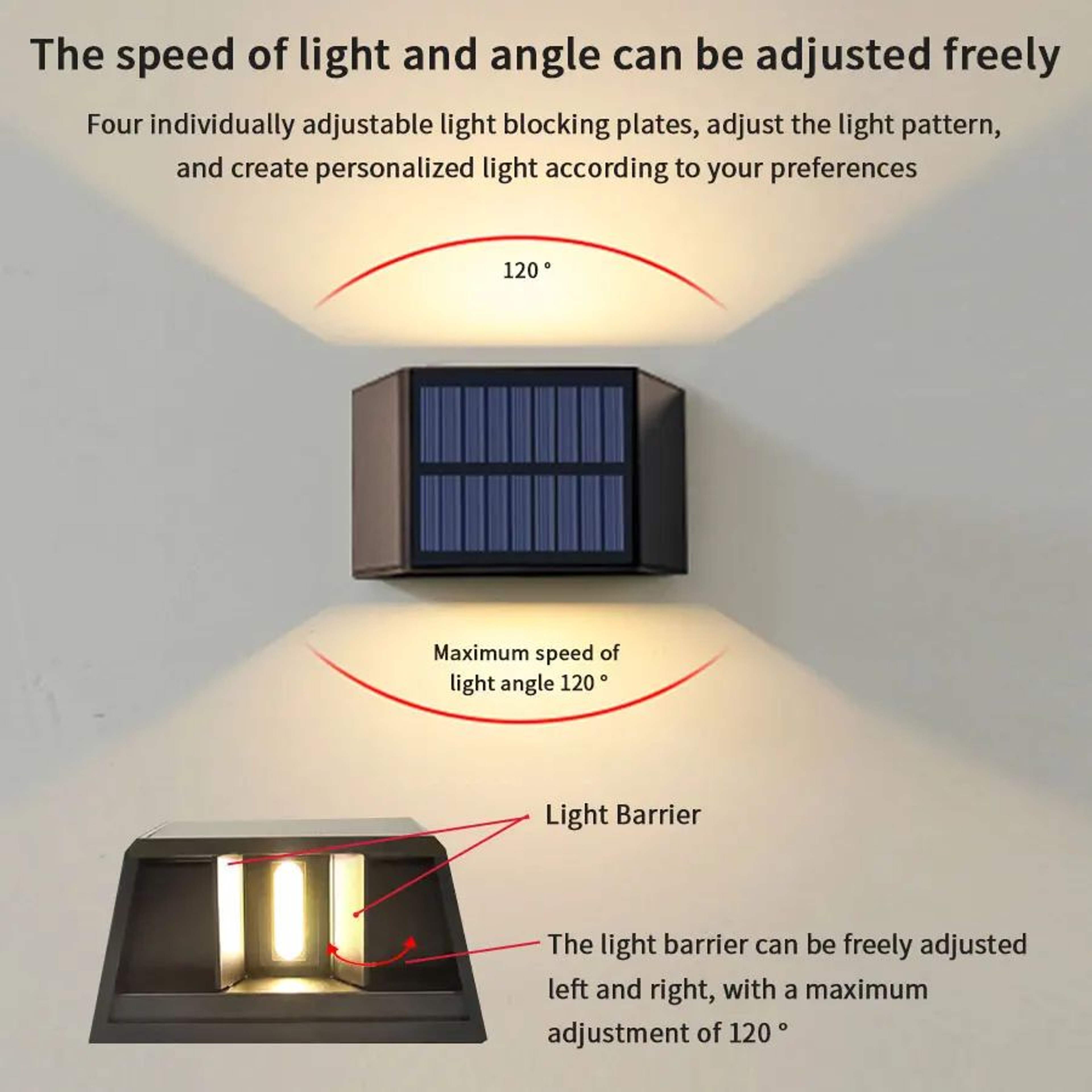 Solar LED Up And Down Wall Light 2