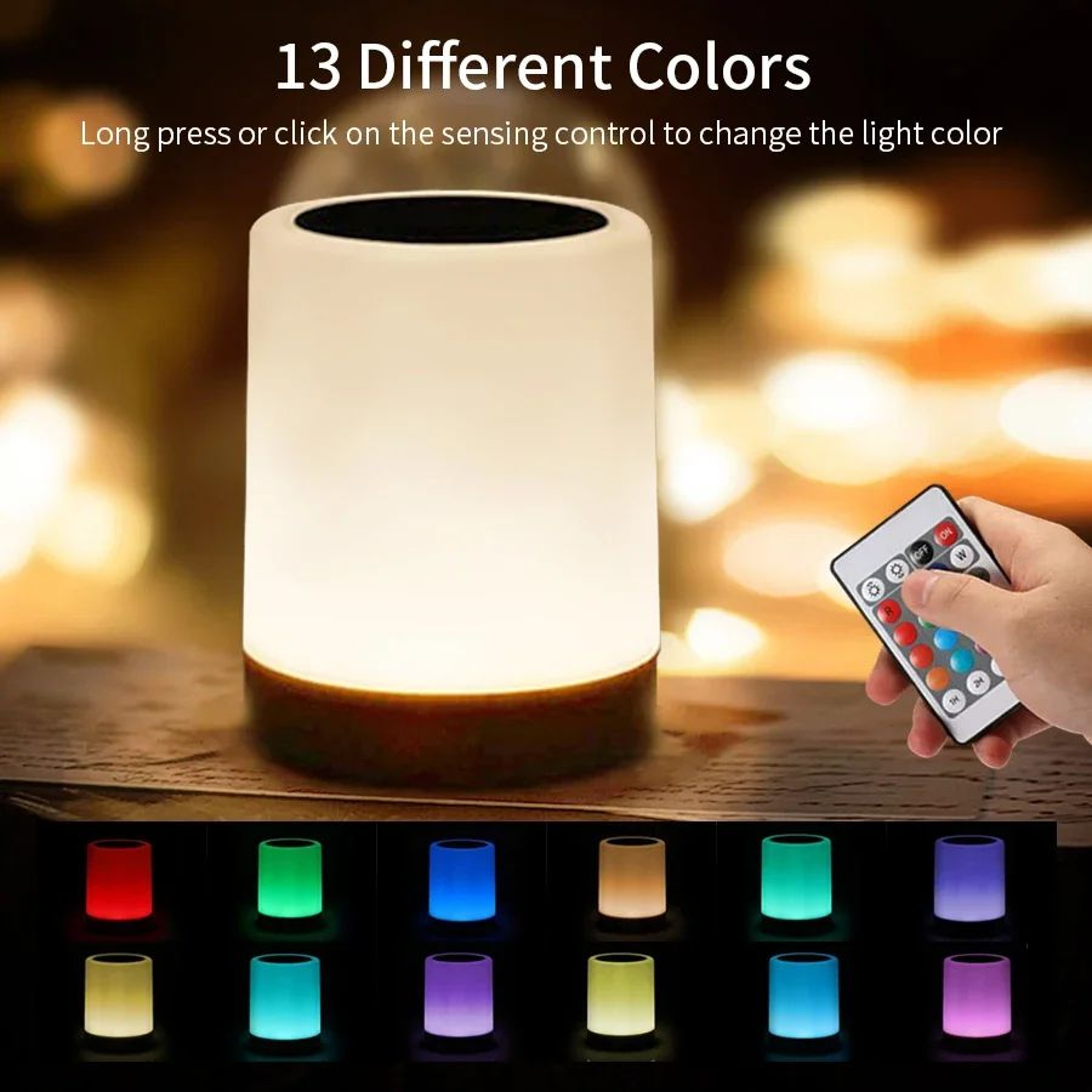 13 Color Rechargeable LED Night Light 7