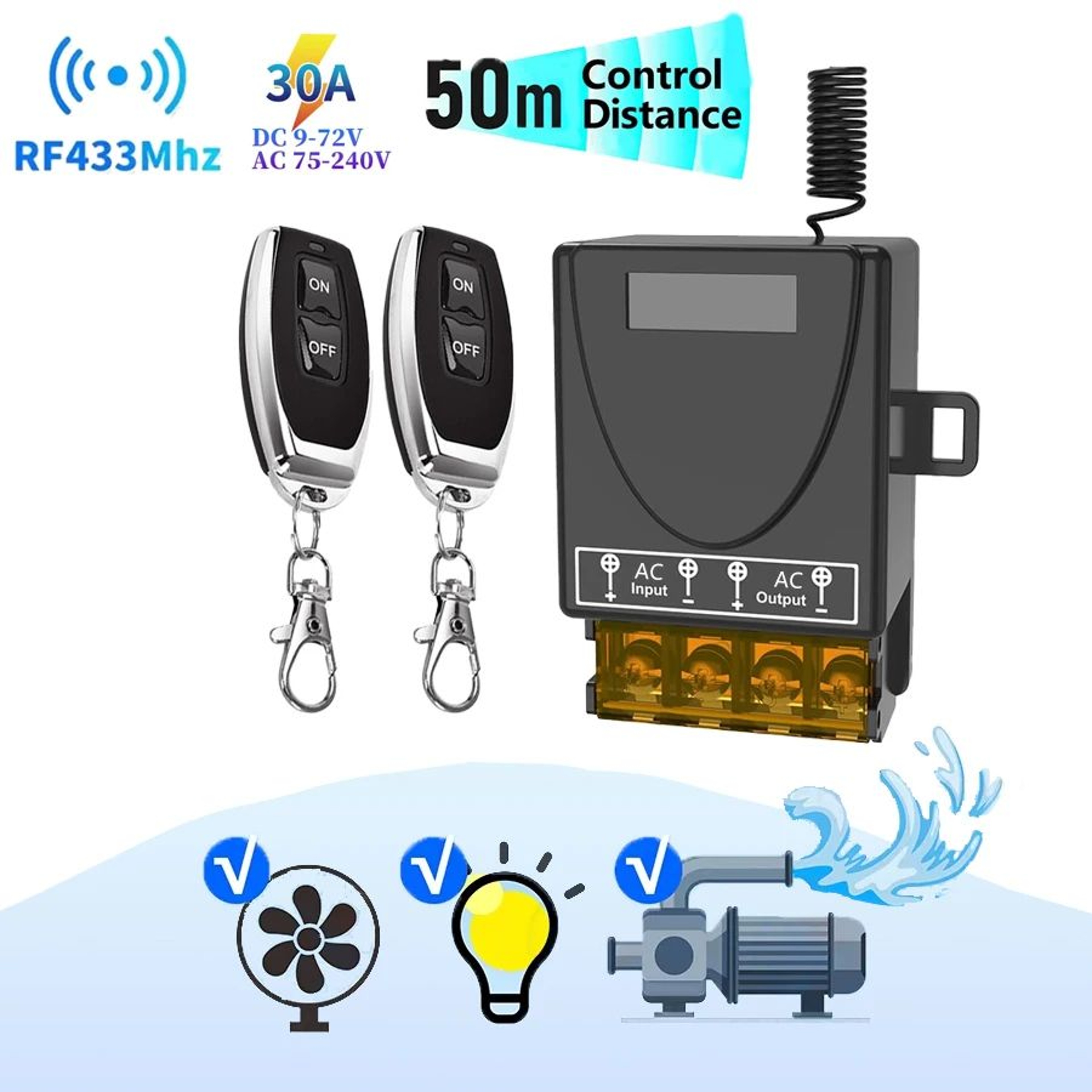 433MHz Wireless Remote Control Smart Switch 0