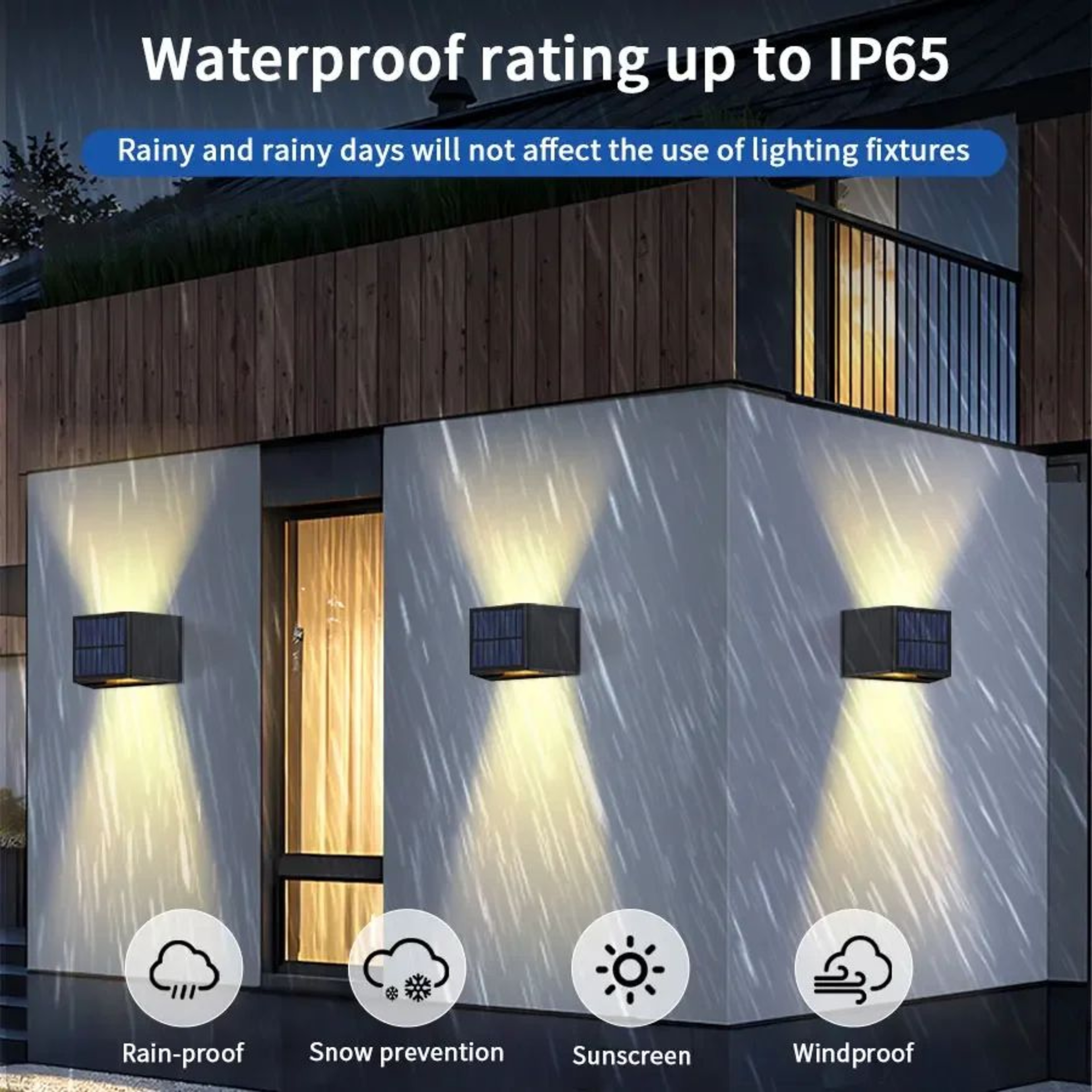 Solar Up And Down LED Wall Light 1