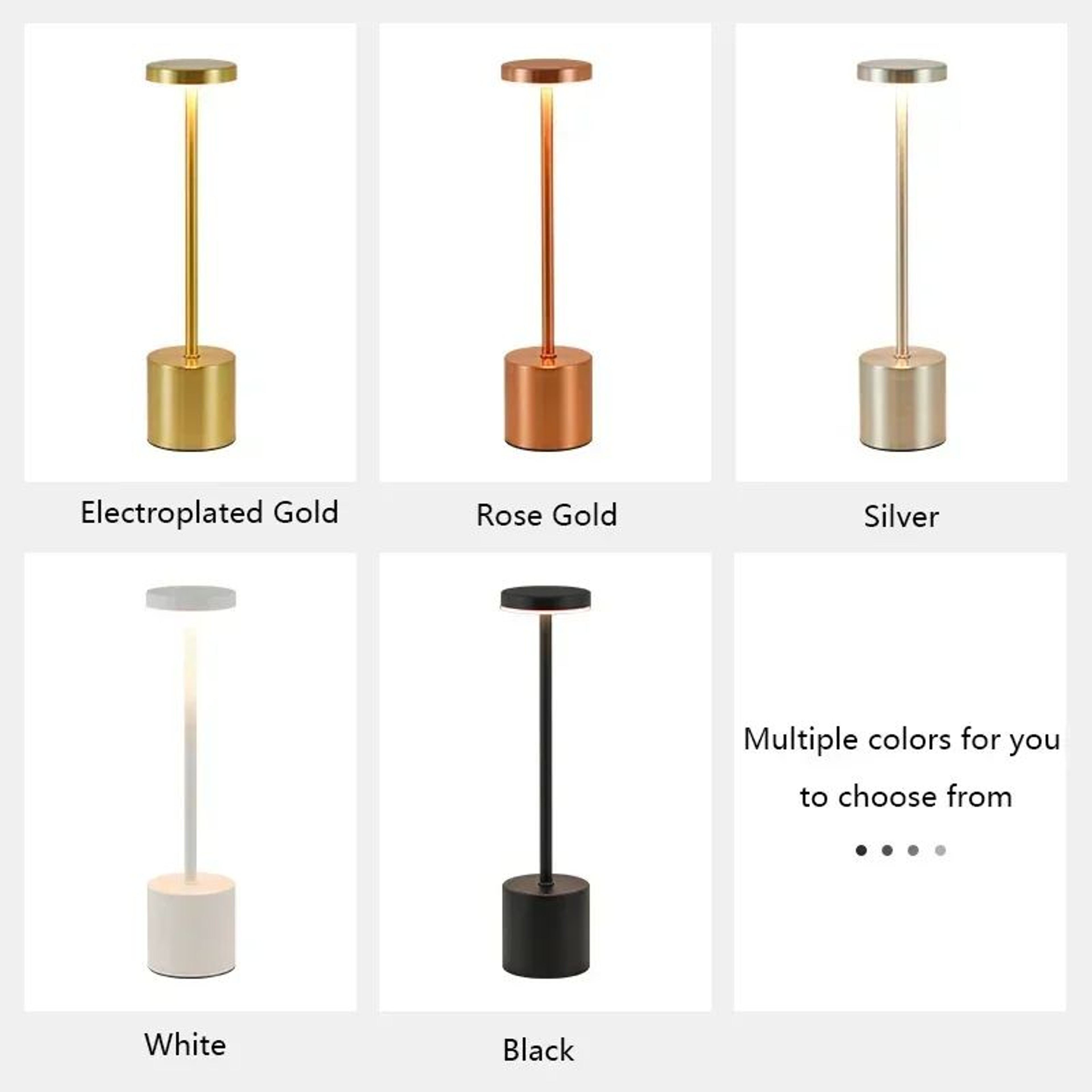 Portable 3 Color LED Touch Table Lamp 5