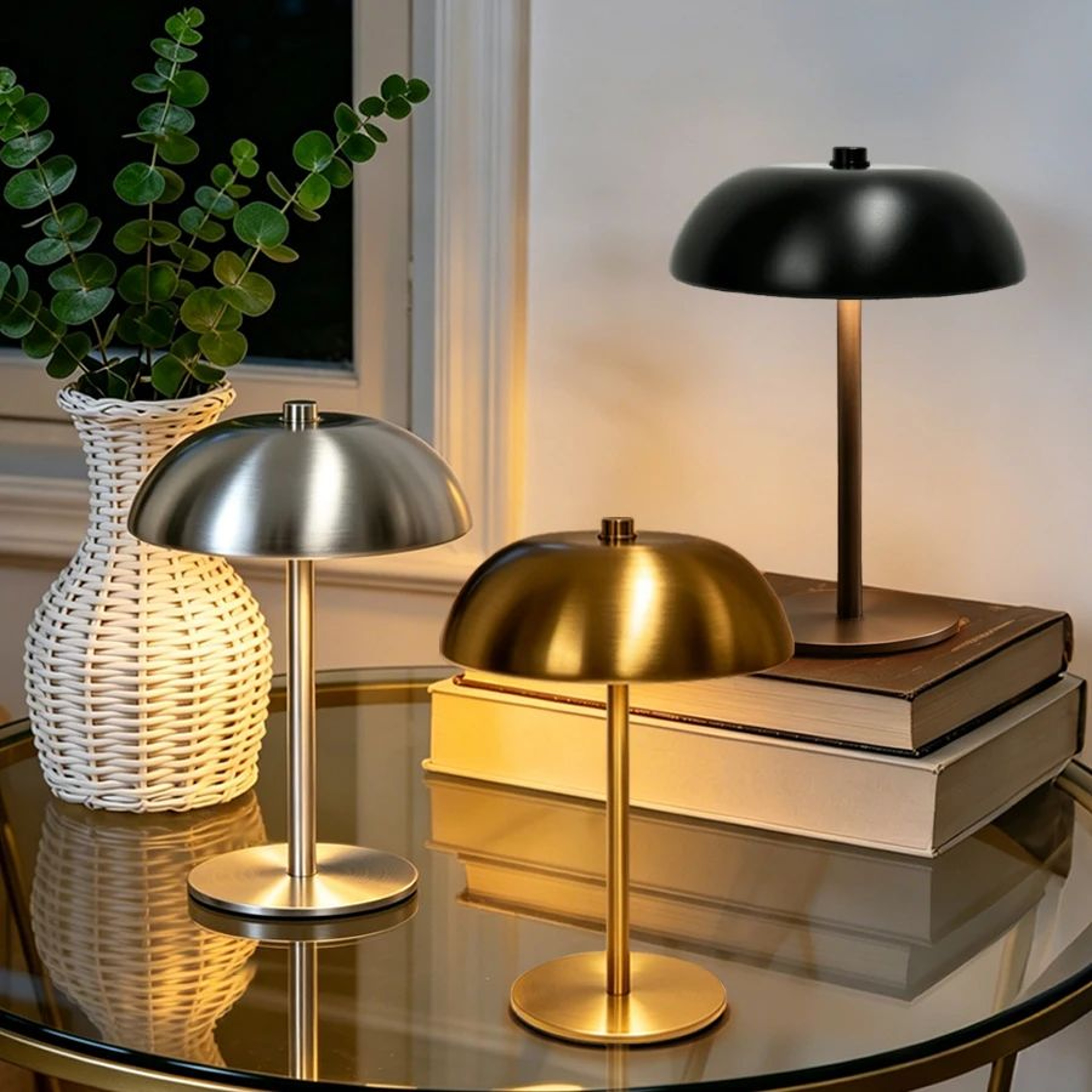 Cordless Dimmable Mushroom Table Lamp 0