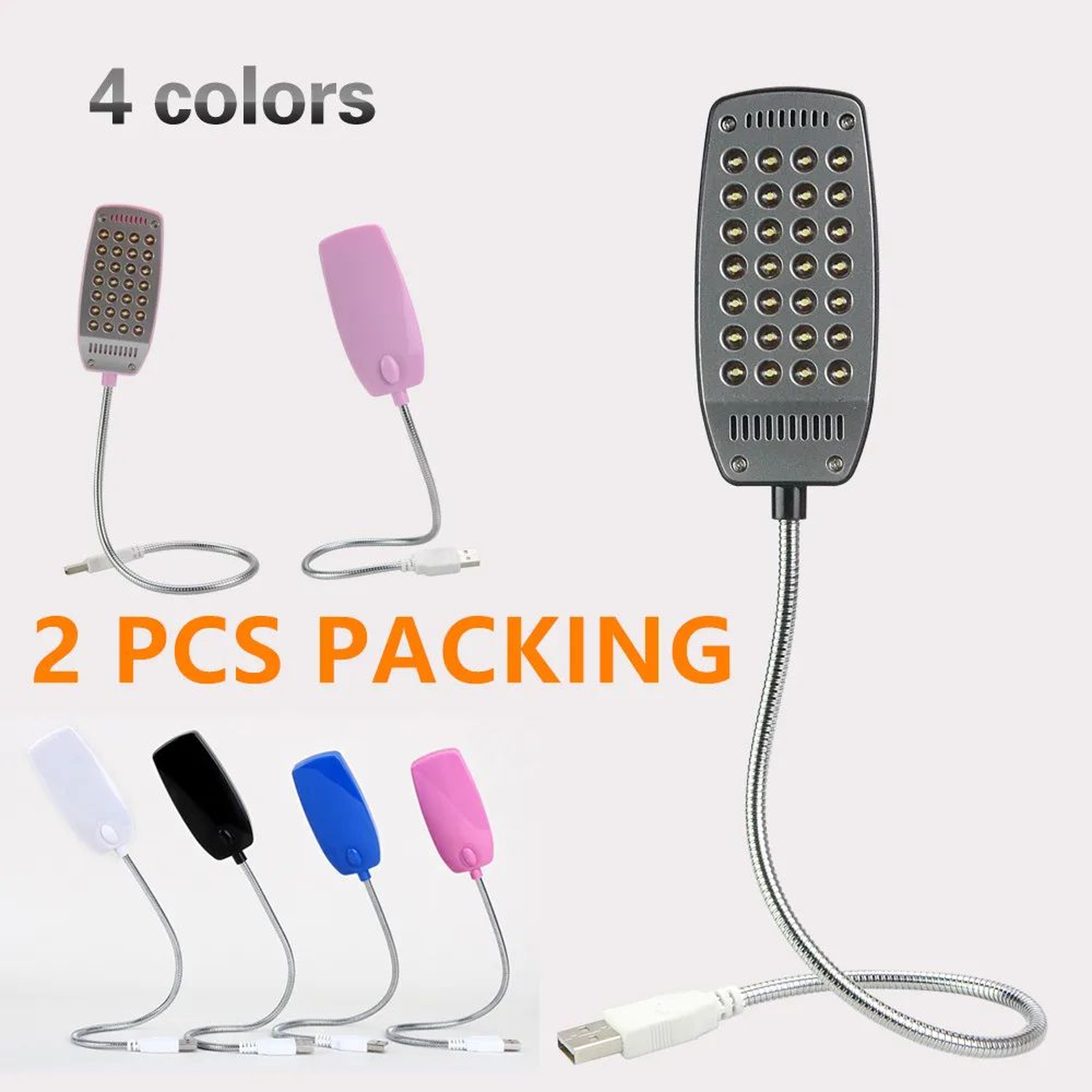 Flexible USB LED Reading Lamp 2 Pack 0
