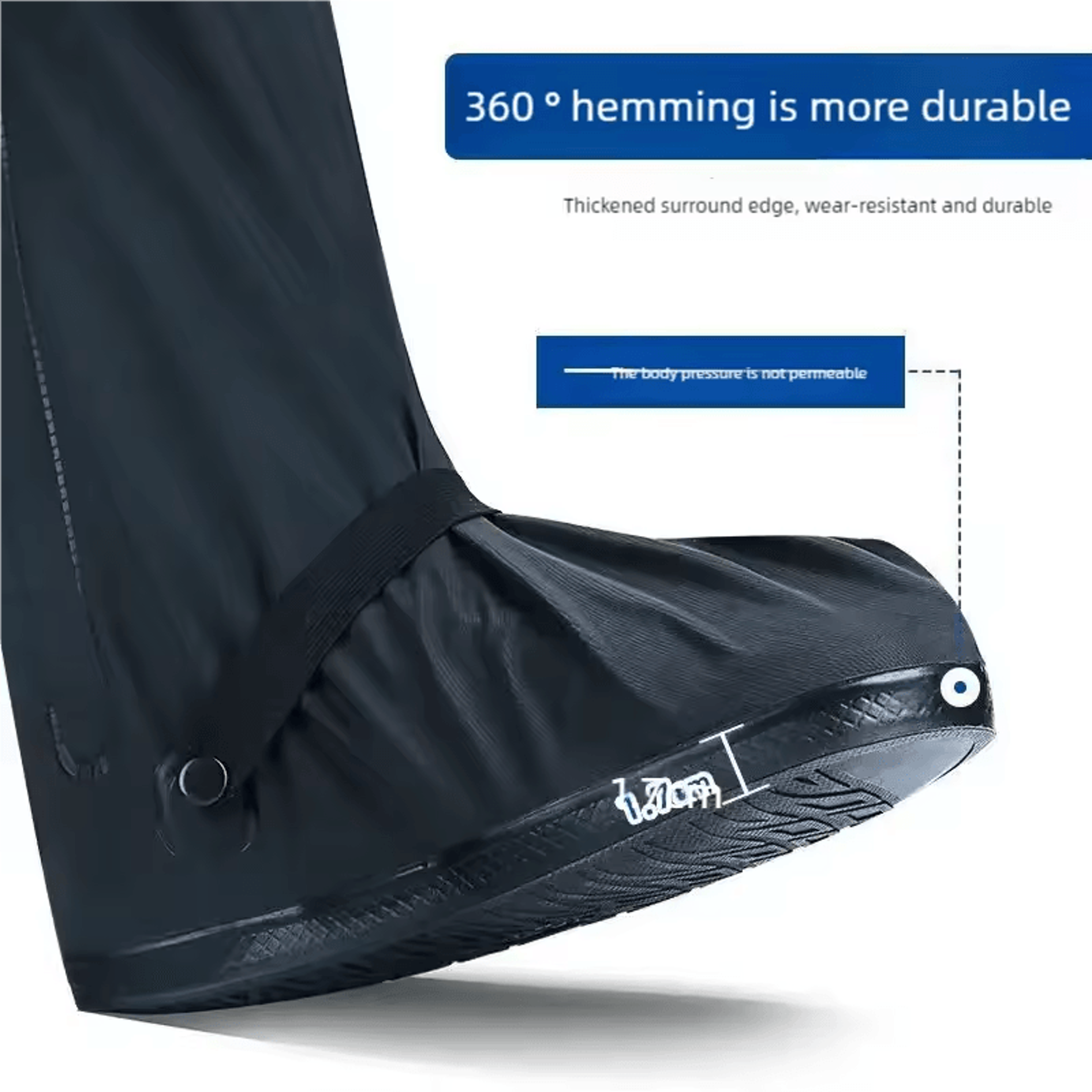 Waterproof Rain Boot Shoe Covers With Reflective Strips 1