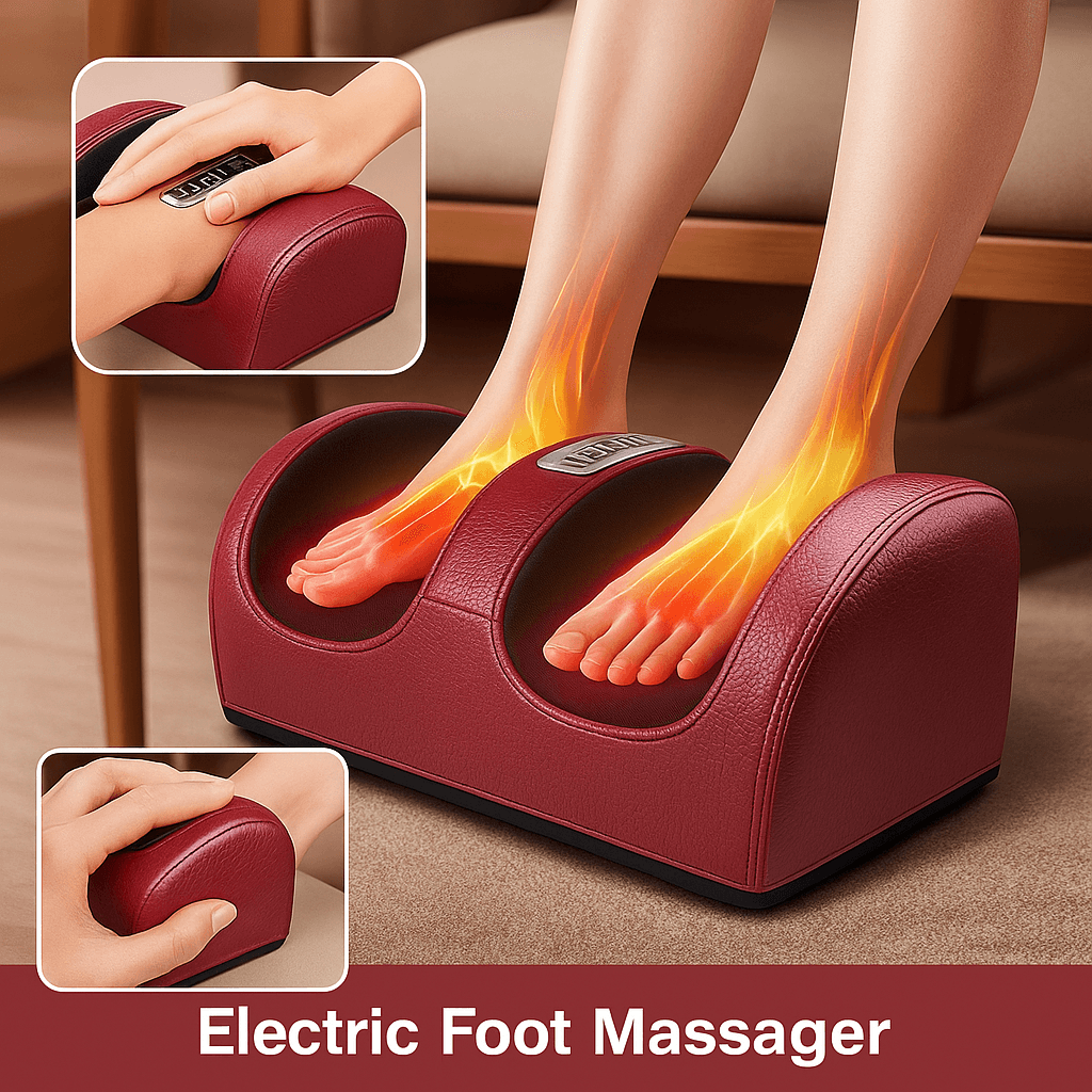 Heated Foot Massager With Compression  Deep Kneading Electric Foot Spa For Pain Relief  Relaxation 1