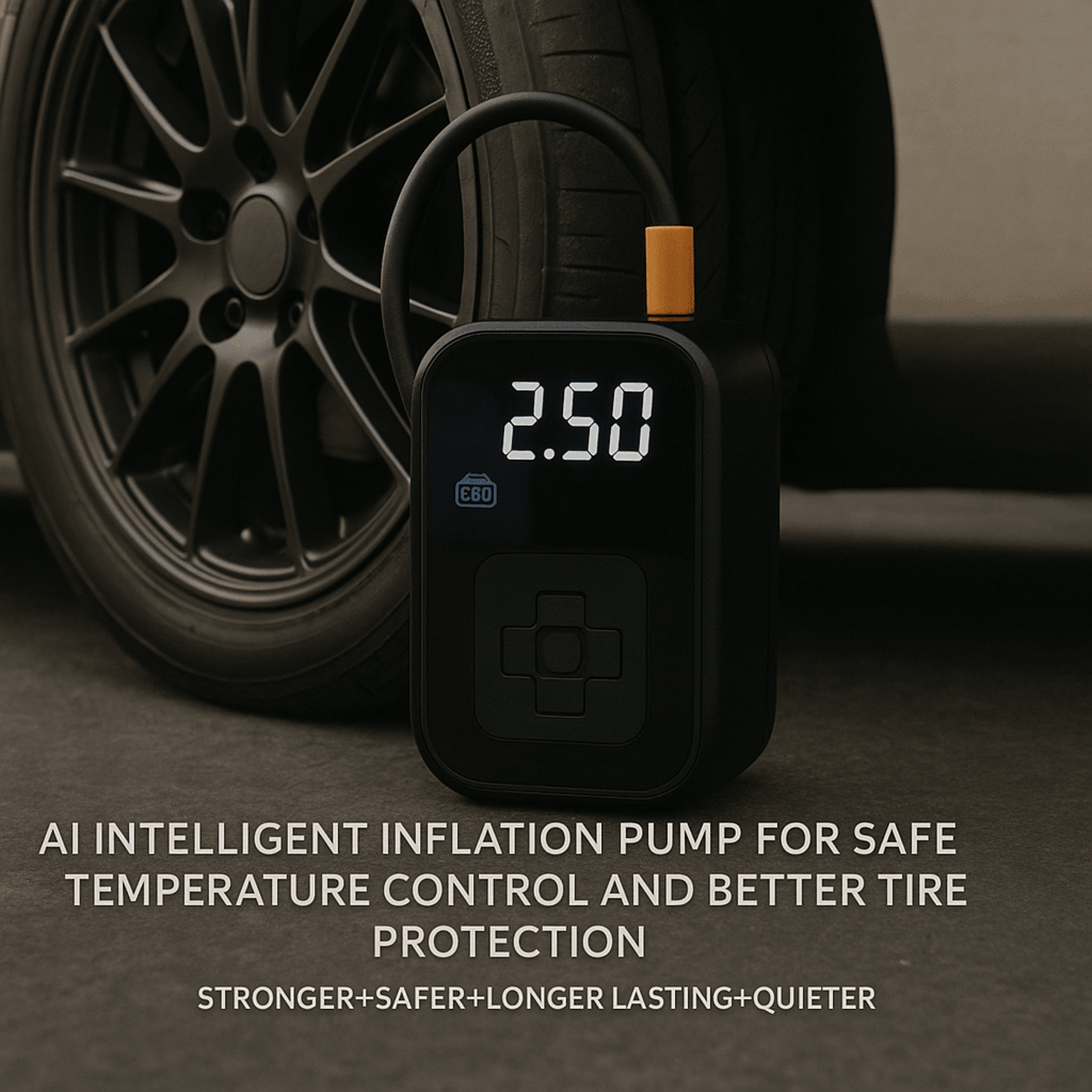 Cordless Electric Tire Inflator Portable Wireless Air Compressor Pump For Car Bike  Ball Inflation 0