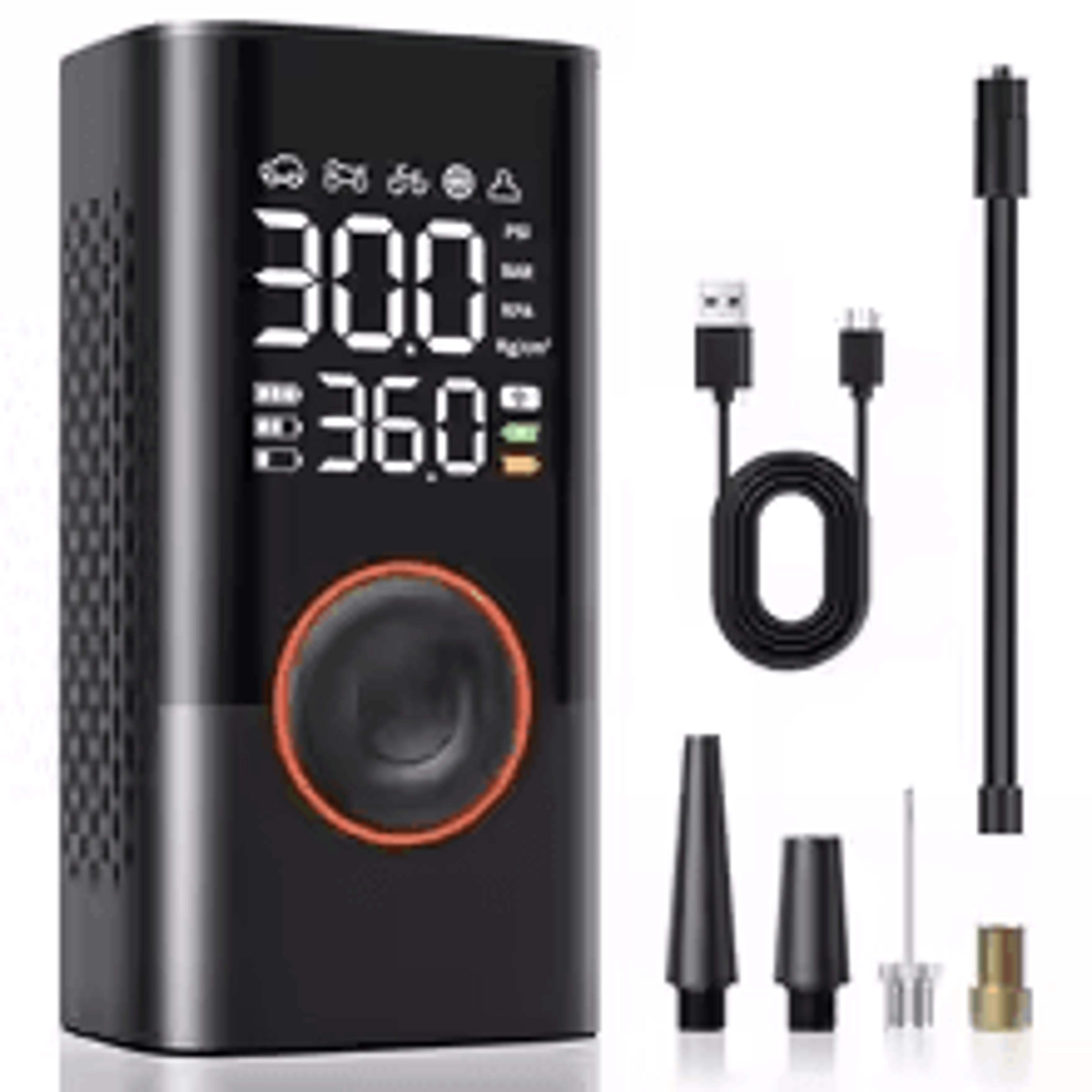 Cordless Electric Tire Inflator Portable Wireless Air Compressor Pump For Car Bike  Ball Inflation 8