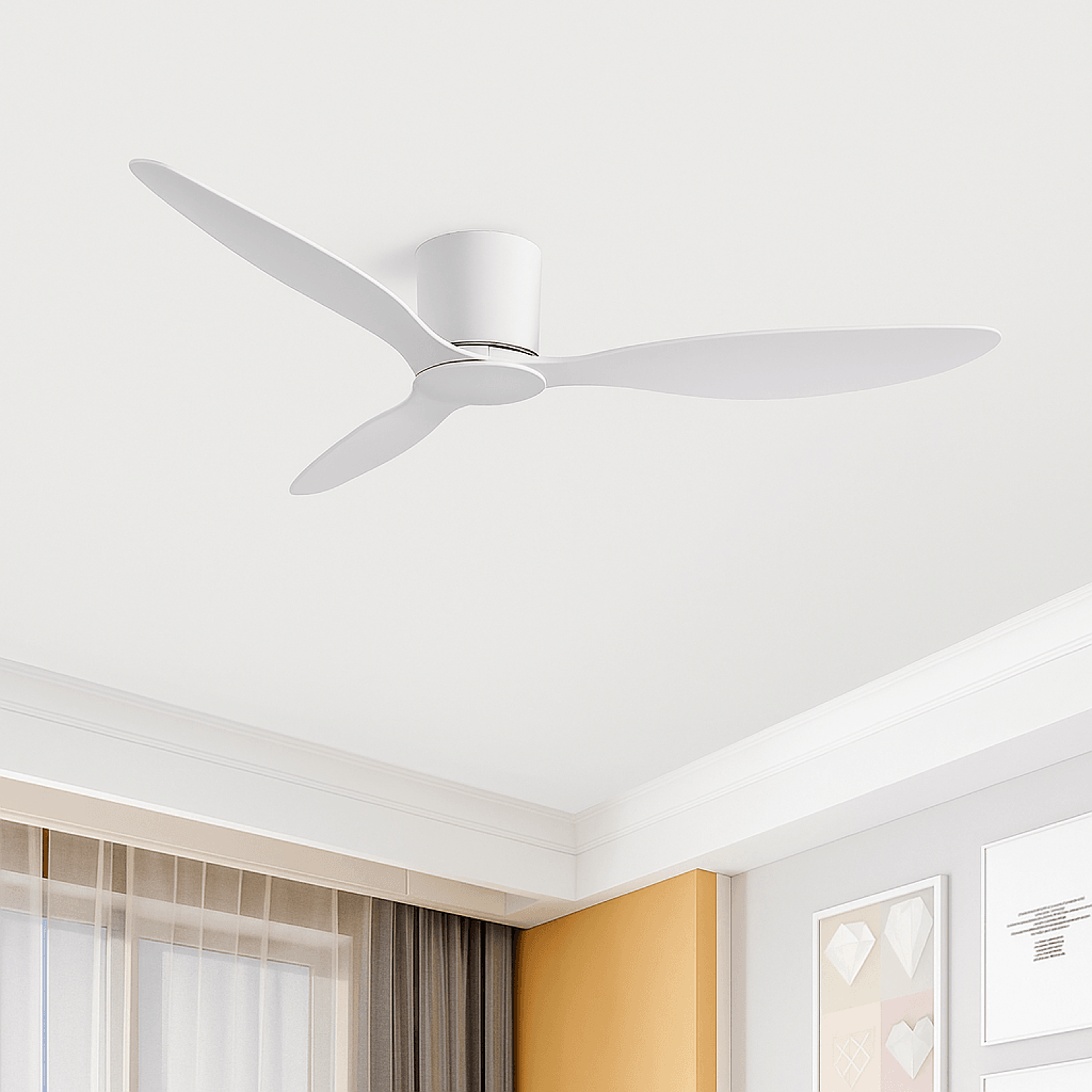 4252Inch Modern Ceiling Fan Without Light  DC Motor RemoteControlled LowProfile Design 0
