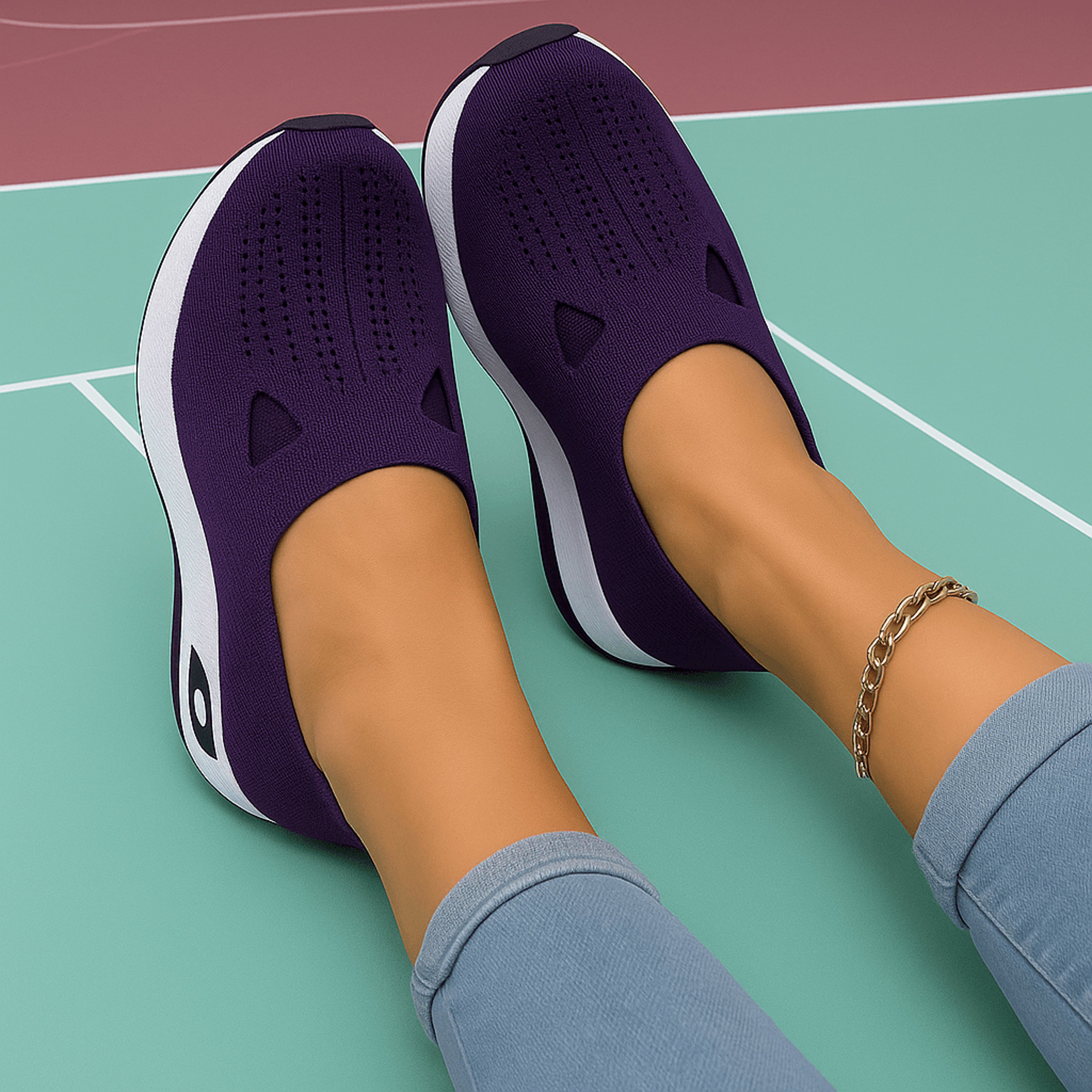 Womens Lightweight All Season Casual Sneakers Breathable Flat And Versatile Everyday Shoes 13