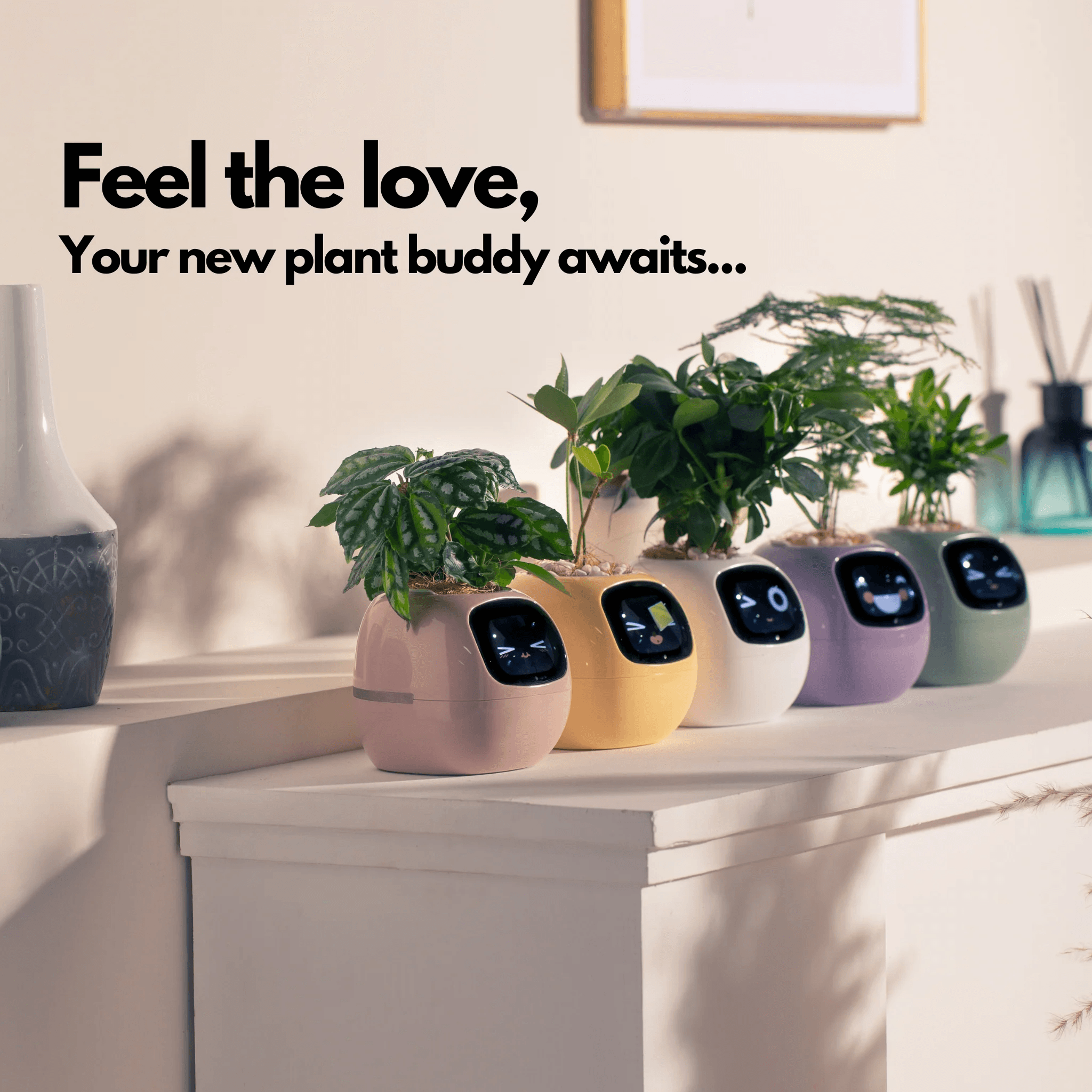 Ivy Smart Plant Pot With AI Sensors And 49 Facial Expressions For Easy Indoor Gardening 1