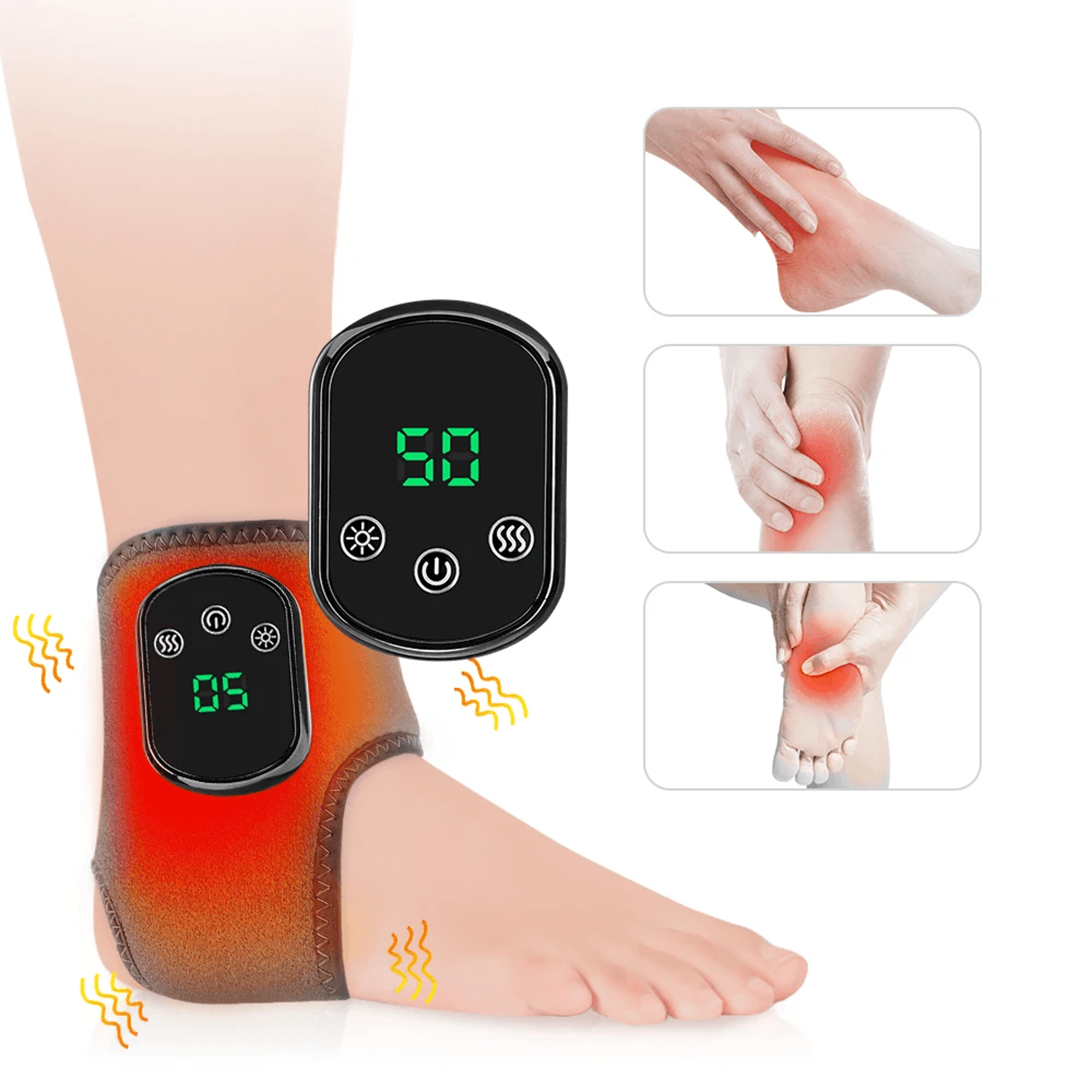 Electric Ankle Massager with Vibration & Infrared Heat – Muscle Relaxation & Joint Pain Relief Support – view 4
