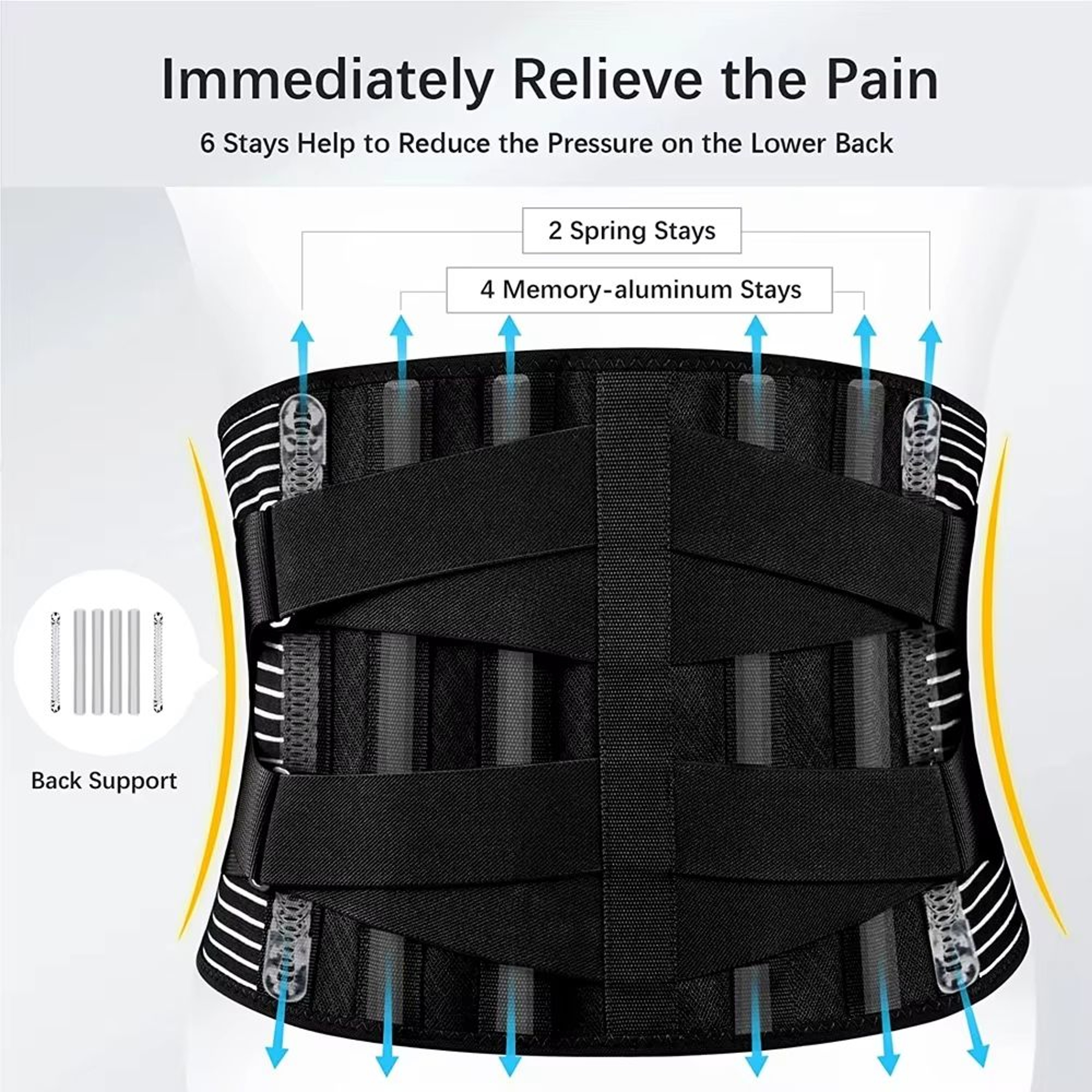 Ultimate Back Support Belt For Lower Back Pain Sciatica  Heavy Lifting Relief 1