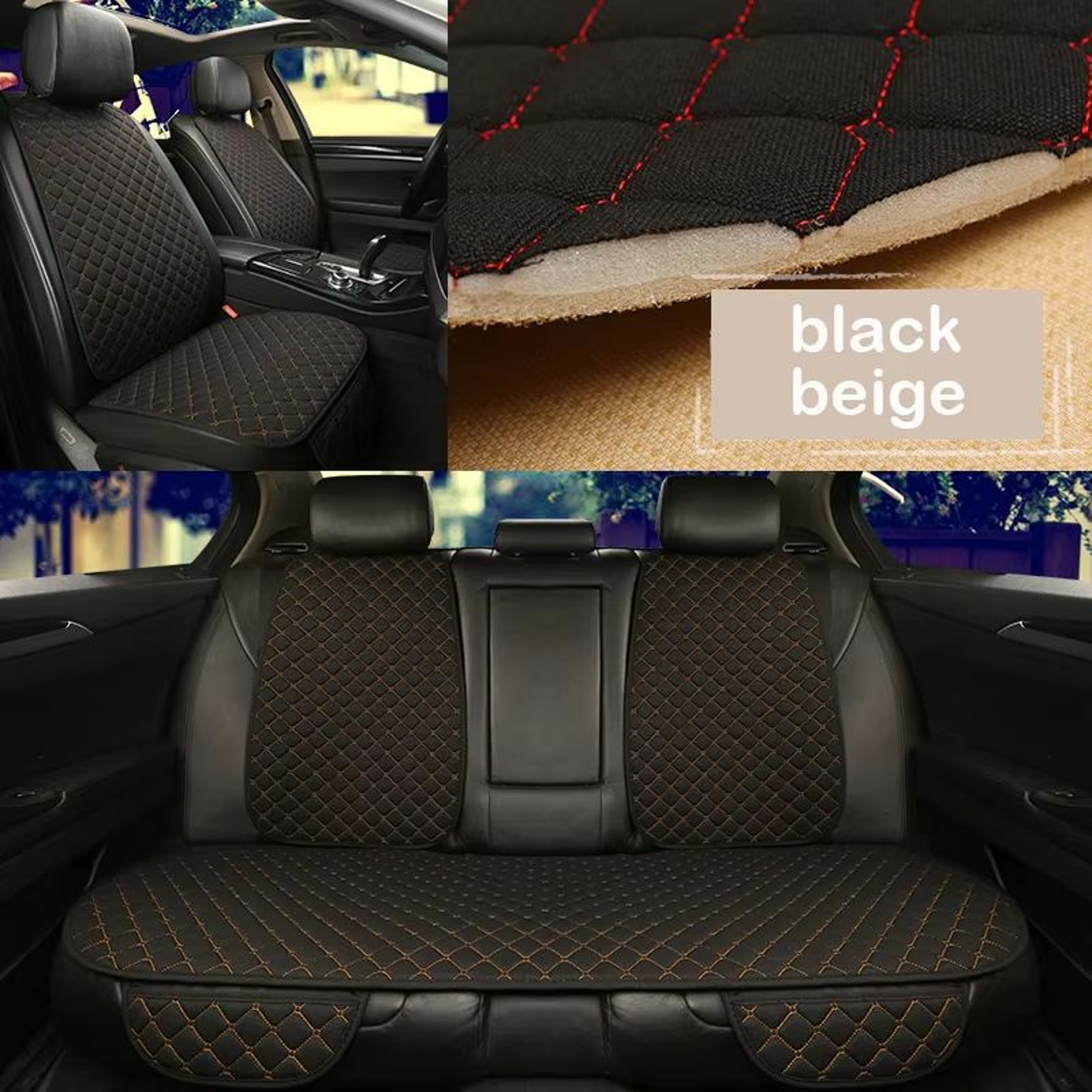 Breathable Linen Car Seat Cover Set – Summer Cushion for Front & Rear Seats (Sedan, SUV, Pickup) – view 23