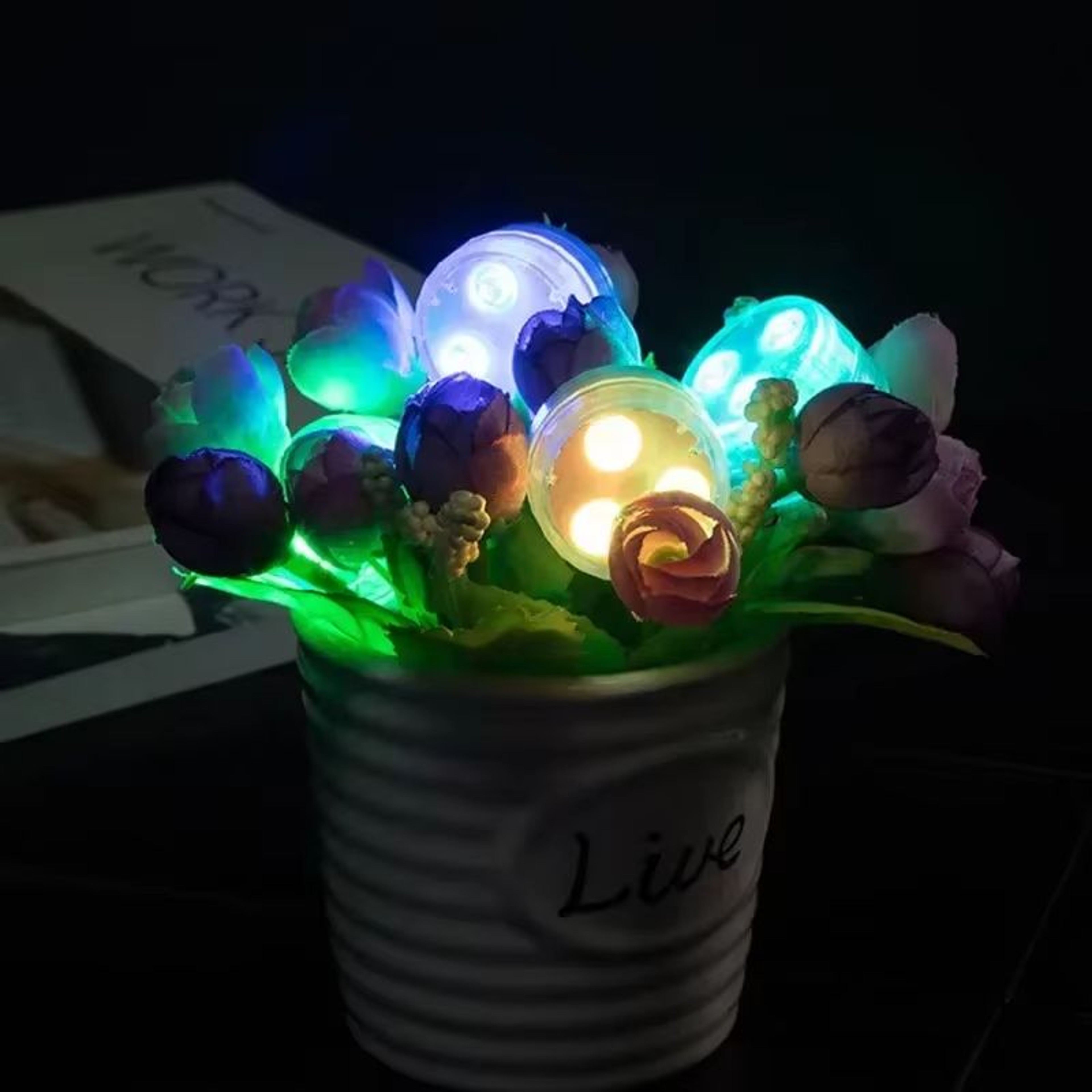 Waterproof LED Pool Lights  BatteryPowered RGB Submersible Decor For Parties  Weddings 2