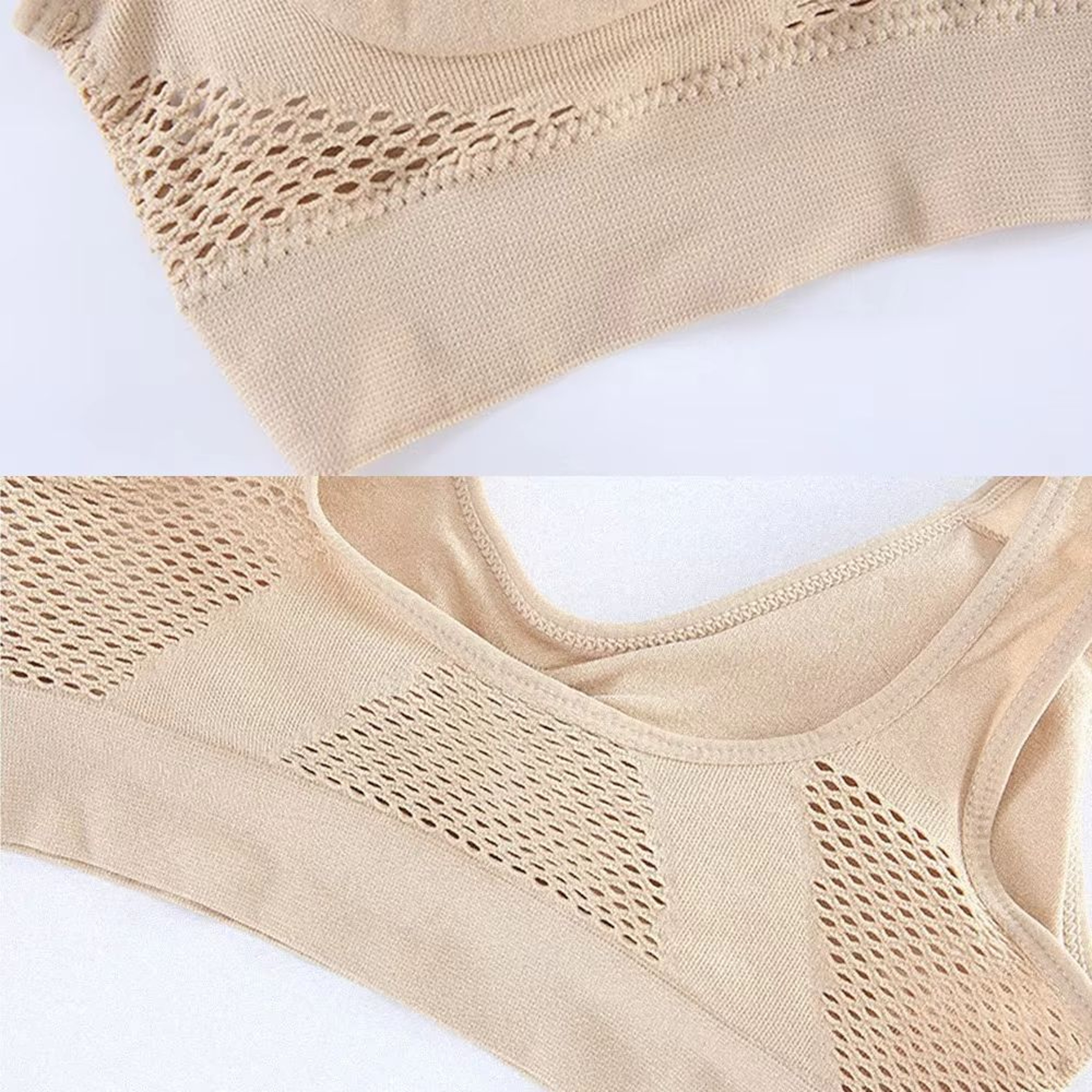 Seamless Mesh PlusSize Wireless Sports Bra 6XL  Breathable Shockproof Crop Top 2