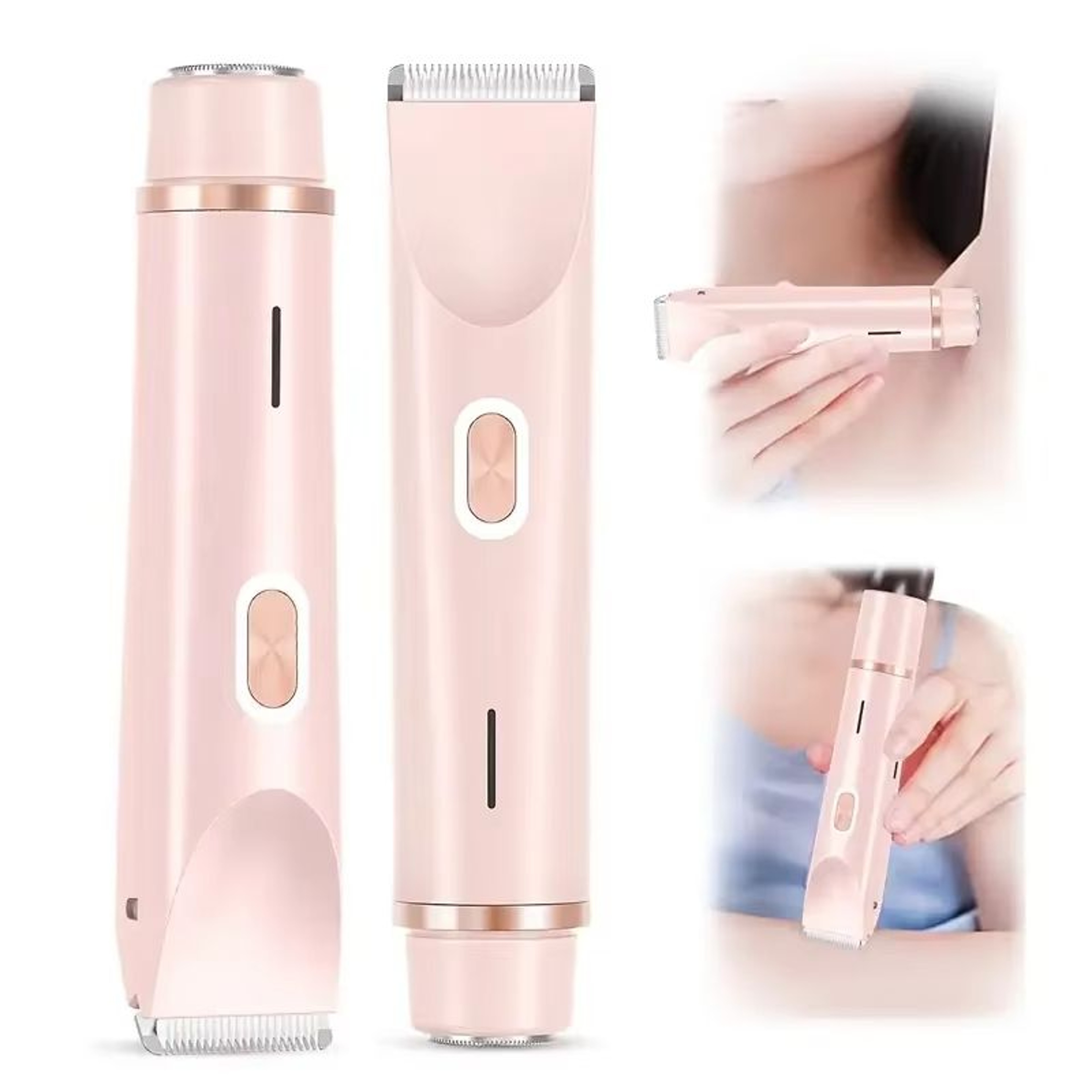 2 In 1 Women Electric Shaver And Trimmer  Dual Head Rechargeable Hair Clipper For Smooth Grooming 2