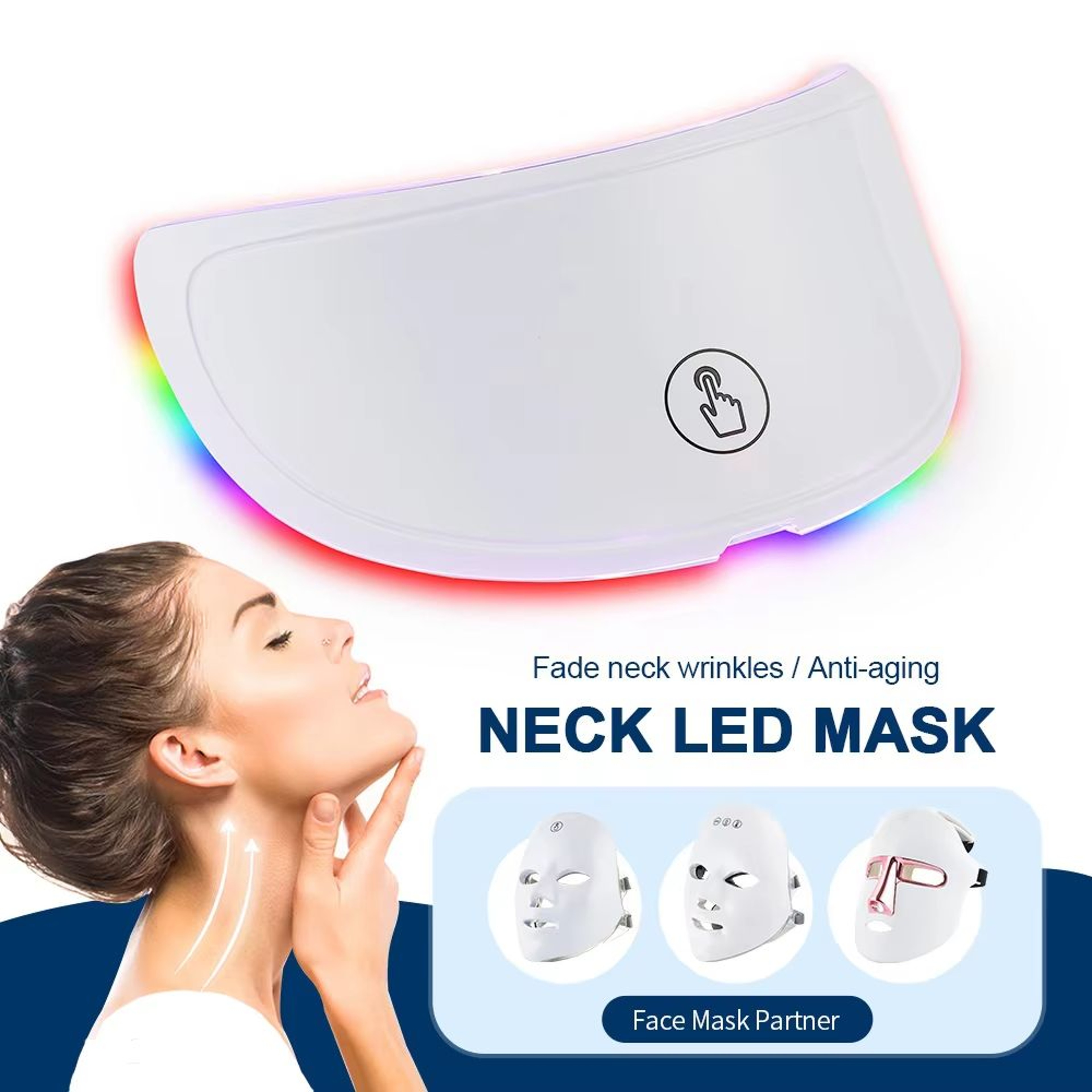Wireless Photon Rejuvenation LED Beauty Mask 7 Color Face And Neck Therapy 4