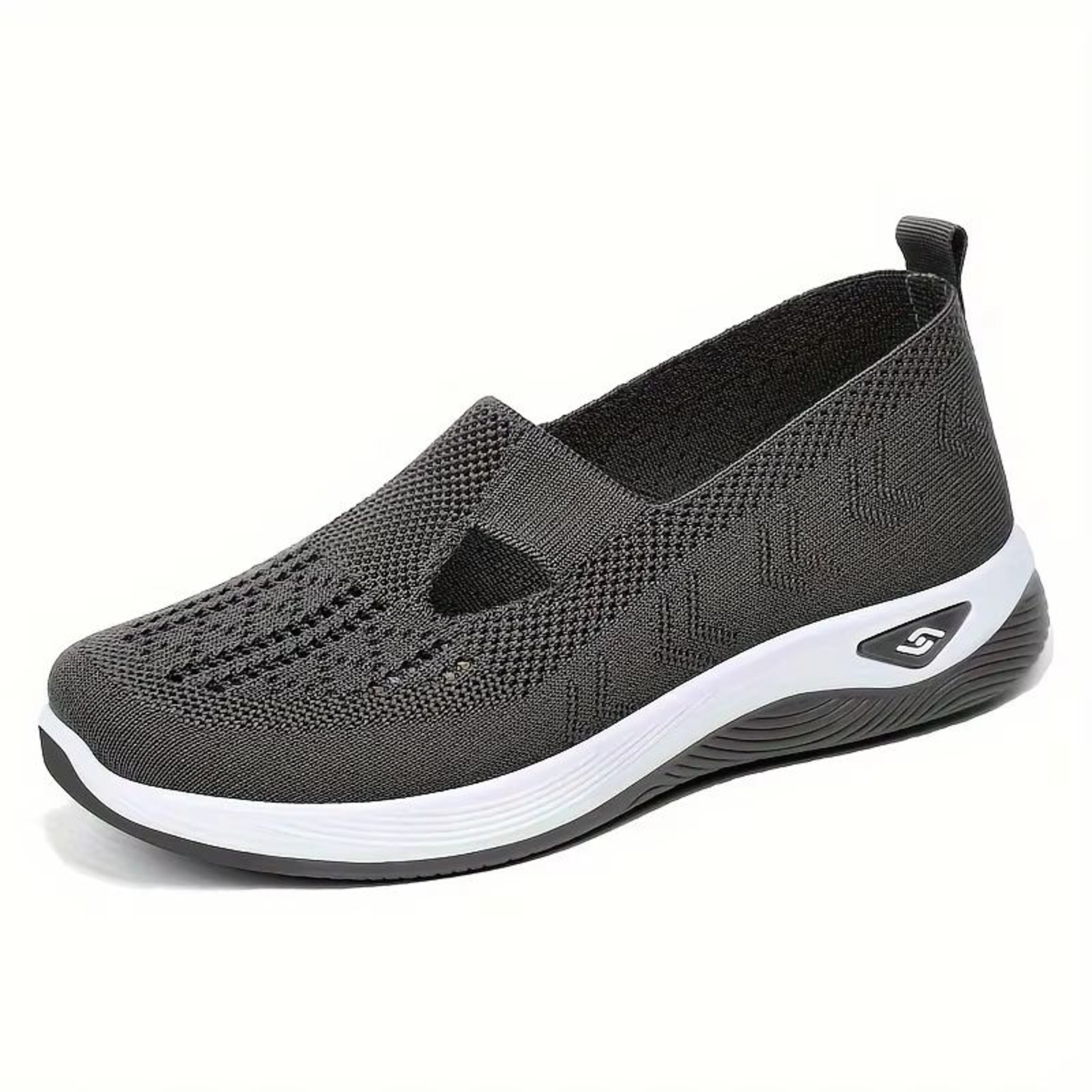 Soft Sole Knitted Sneakers For Women  Breathable Mesh Casual Sports Shoes Lightweight HollowOut Fla 9