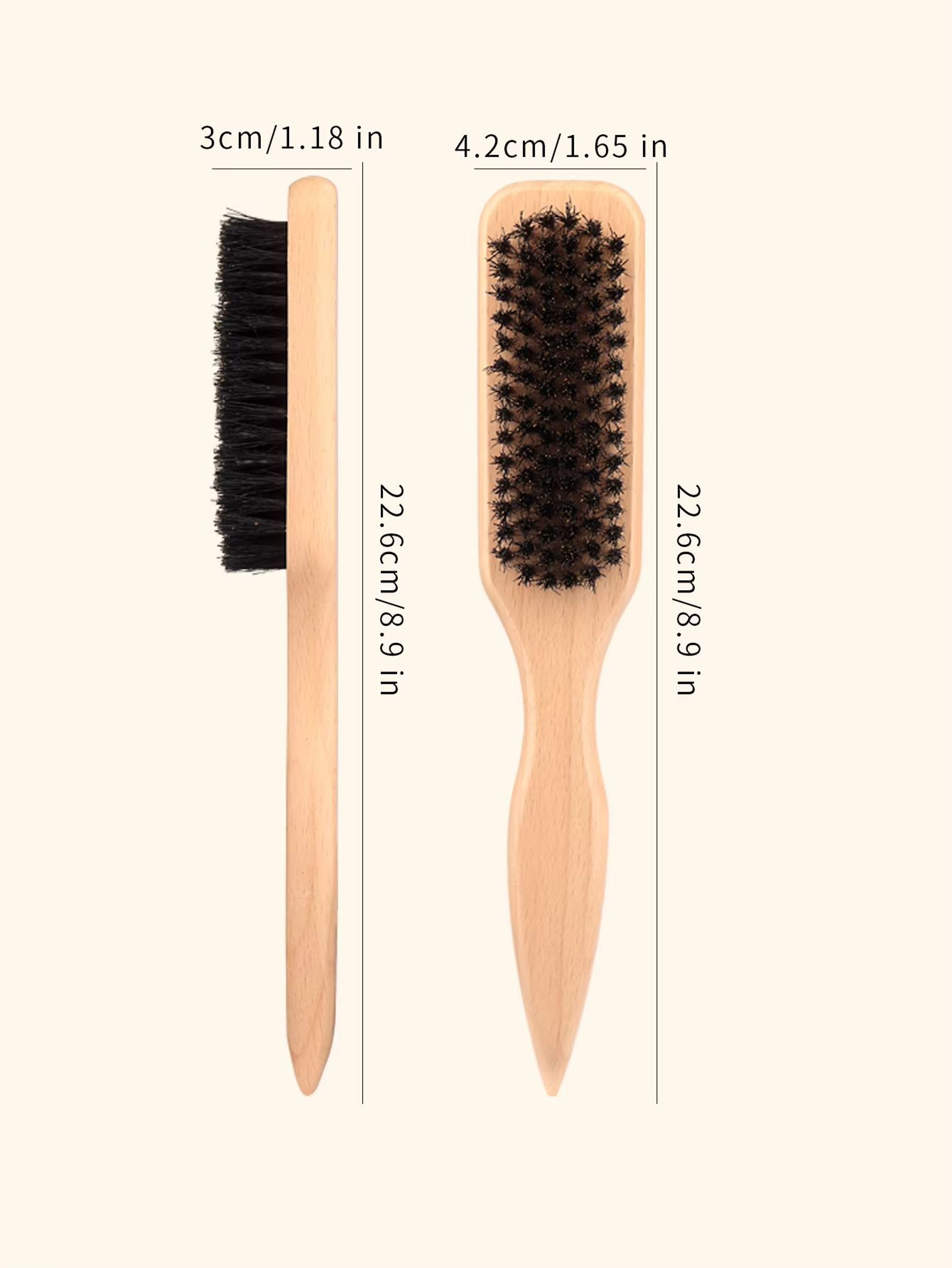 Boar Bristle Slick Back Hair Brush  Sleek Ponytail  Bun Styling Tool For Smoothing Baby Hairs Flyaw 4