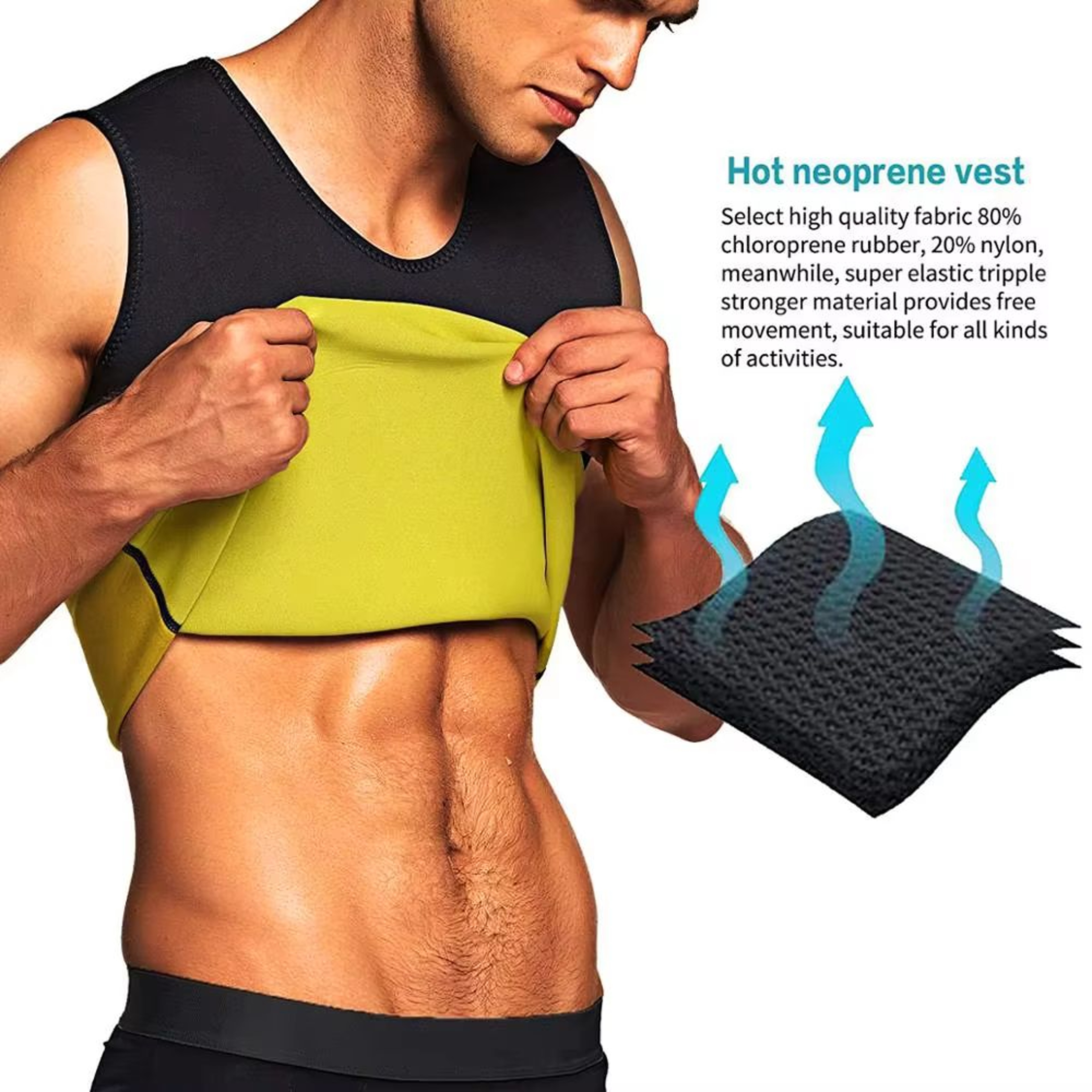 Mens Slimming Waist Trainer Vest Body Shaper Tank Top 2