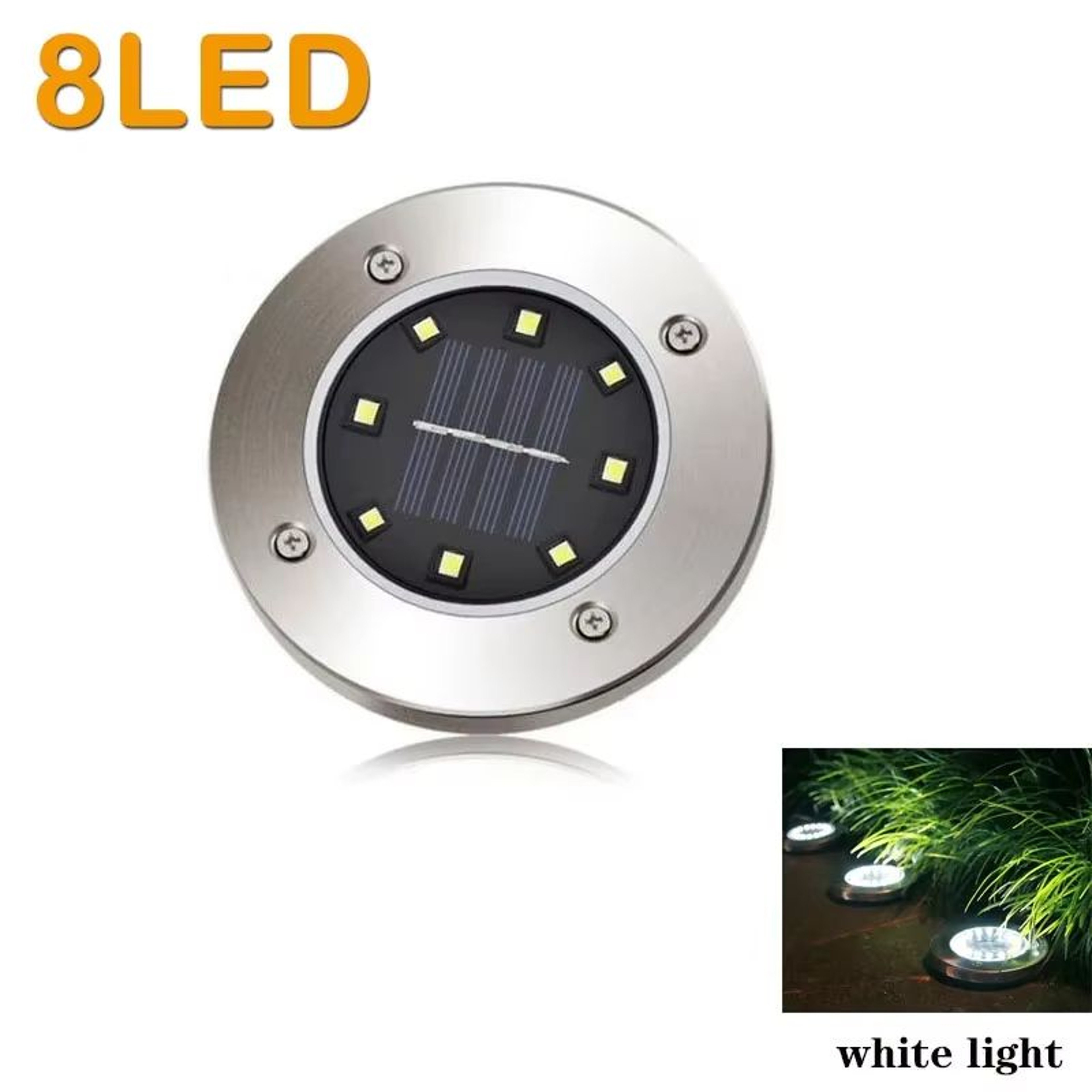 Solar Disk Garden Lights  Waterproof LED Outdoor Pathway  Landscape Lighting 6