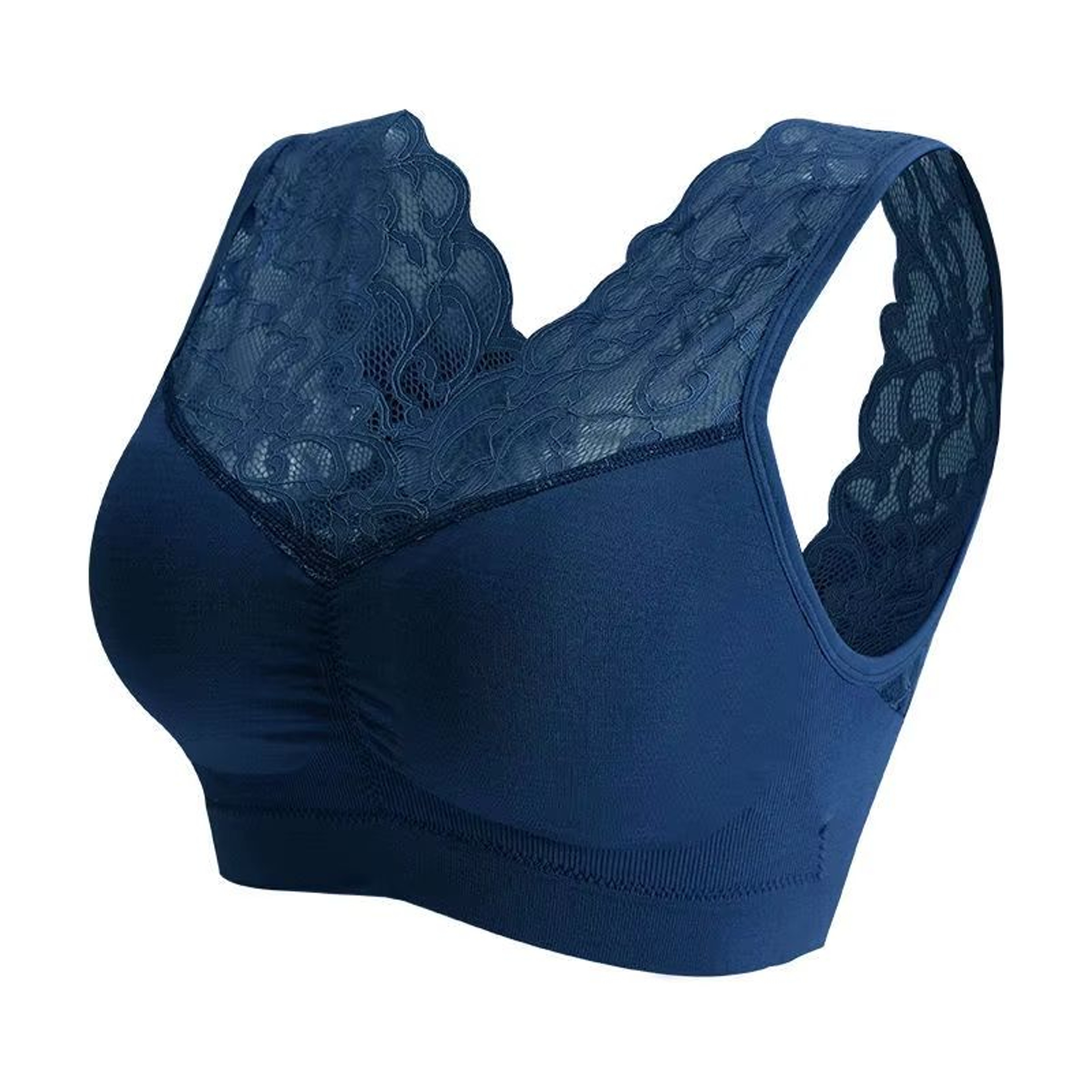 LuxeLace Seamless Wireless Lace Bra With PushUp Support 6