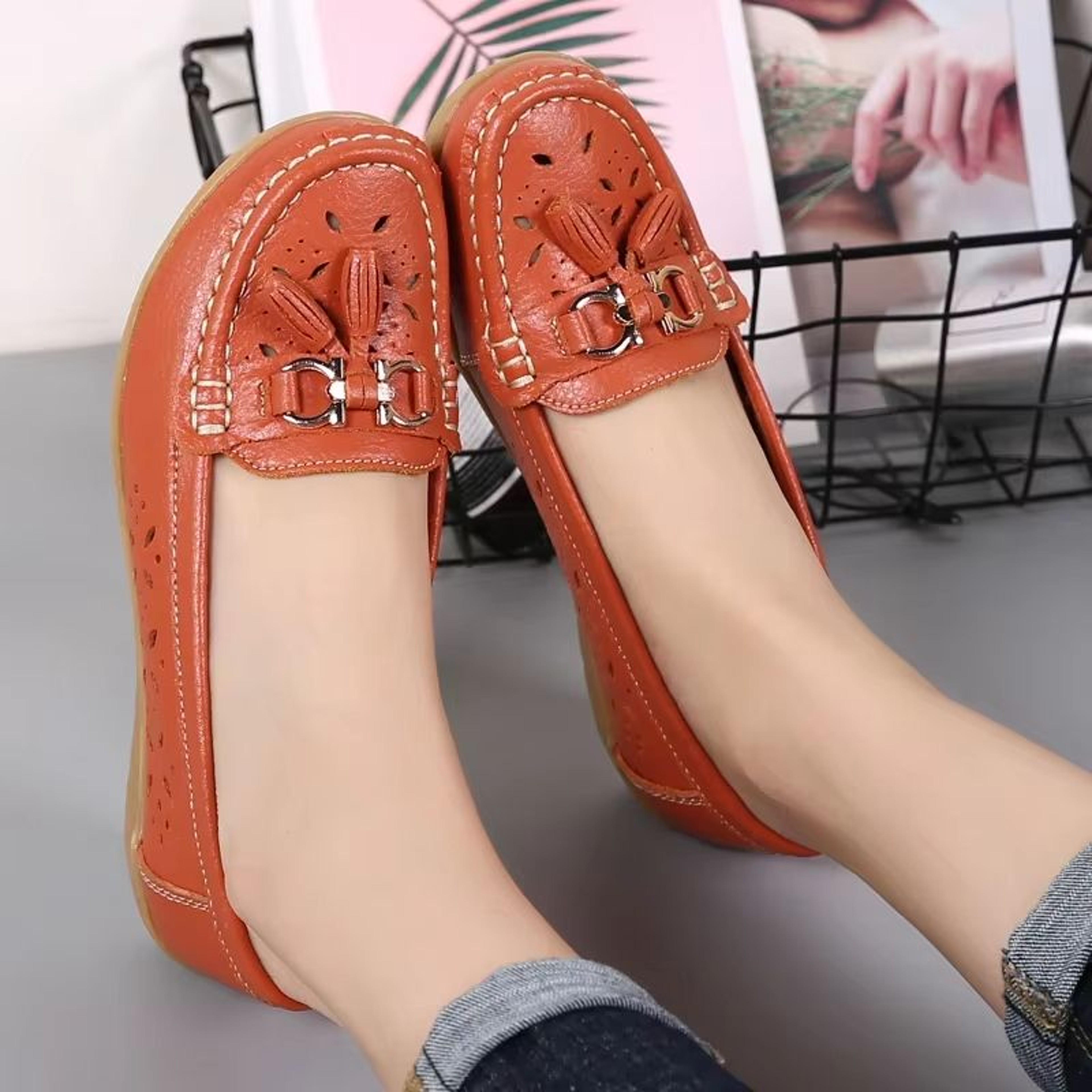 EleganceStep Square Toe Low Heel Dress Shoes For Women 4