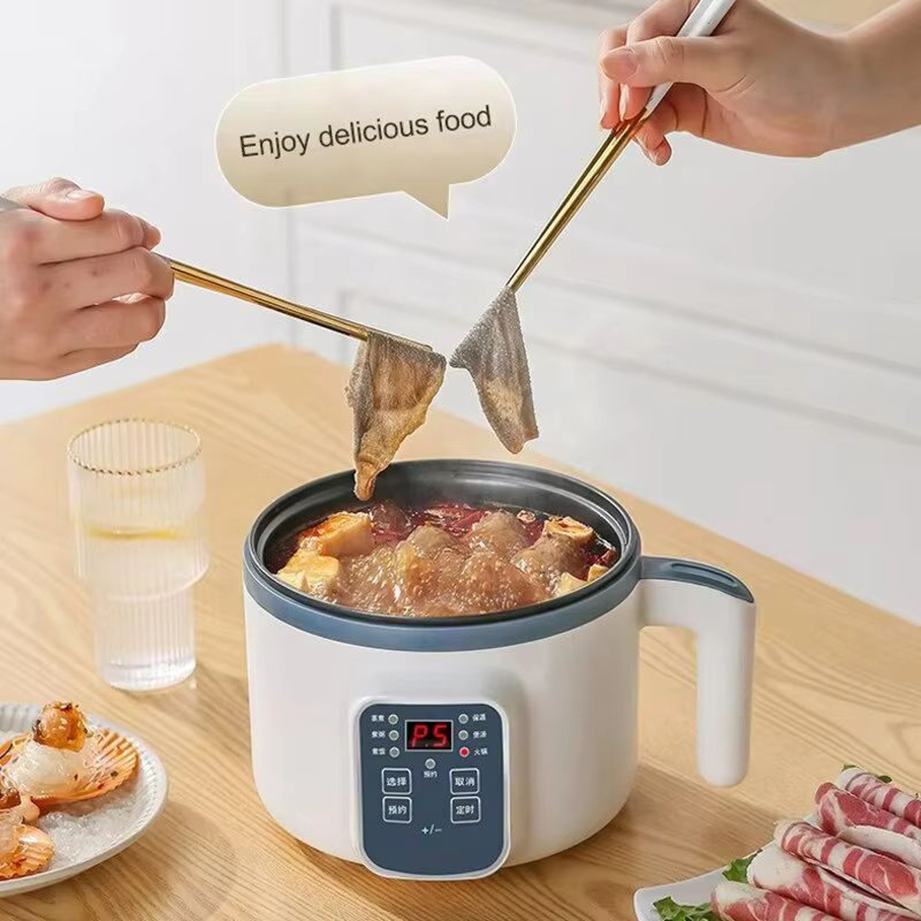 SmartMini Electric Hot Pot And Rice Cooker  Multifunctional 12Person Cooker 1