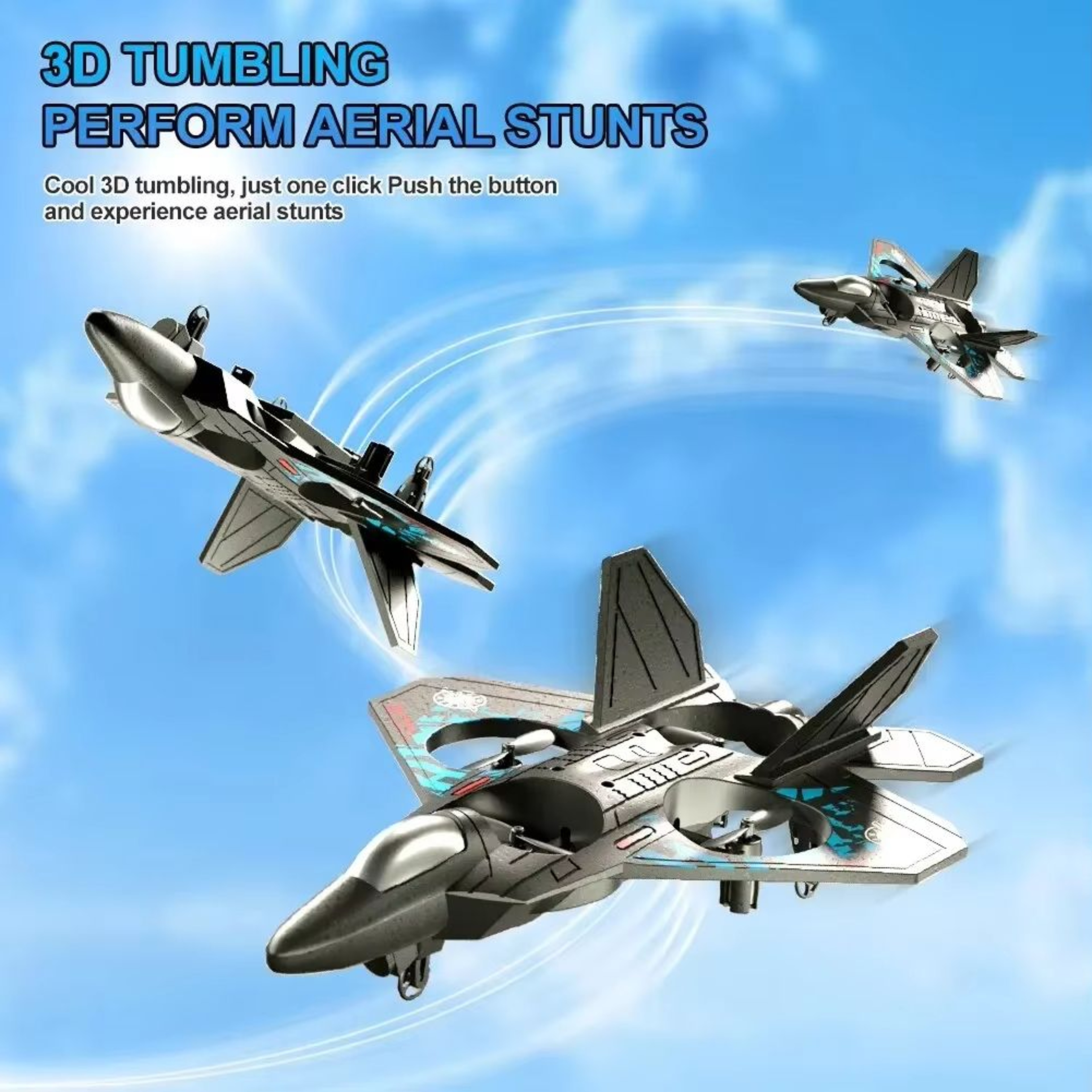 24G L0712 RC Foam Fighter Plane  GravitySensing Glider With LED Light For Kids  Beginners 4