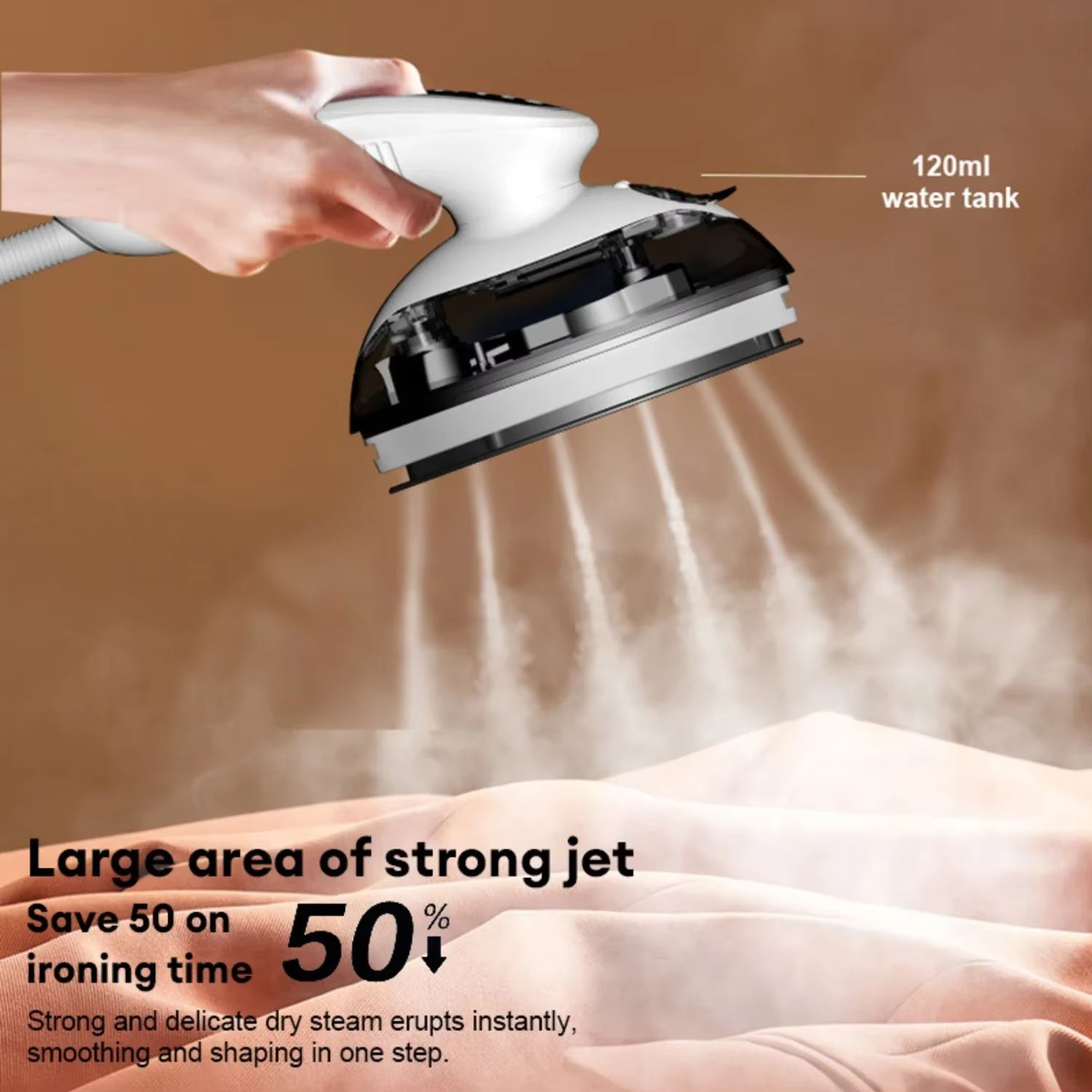 Handheld Garment Steamer  1100W Portable Clothes Steamer With Mite Removal For Home  Travel Use 3
