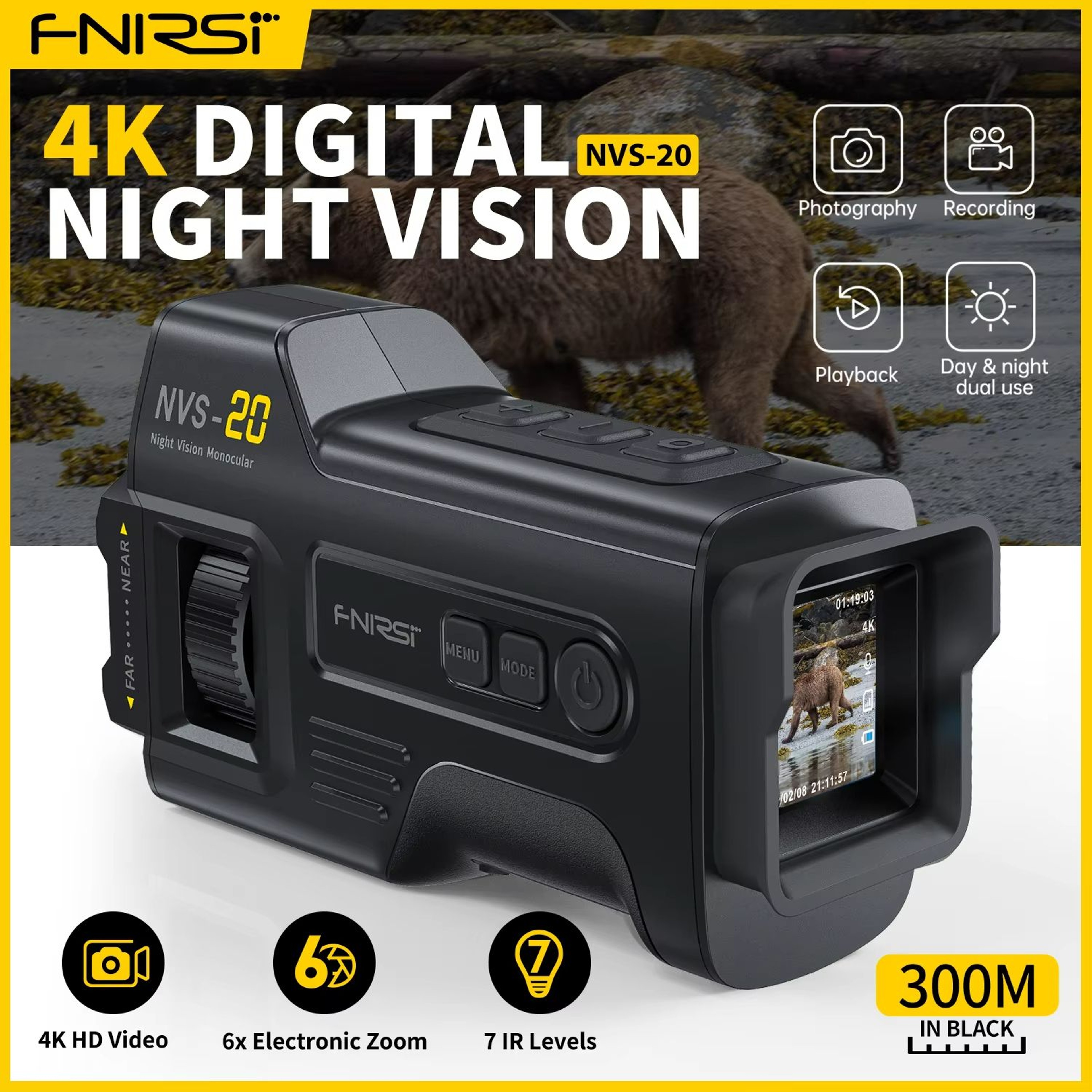 FNIRSI 4K Digital Night Vision Scope For Hunting And Camping 0