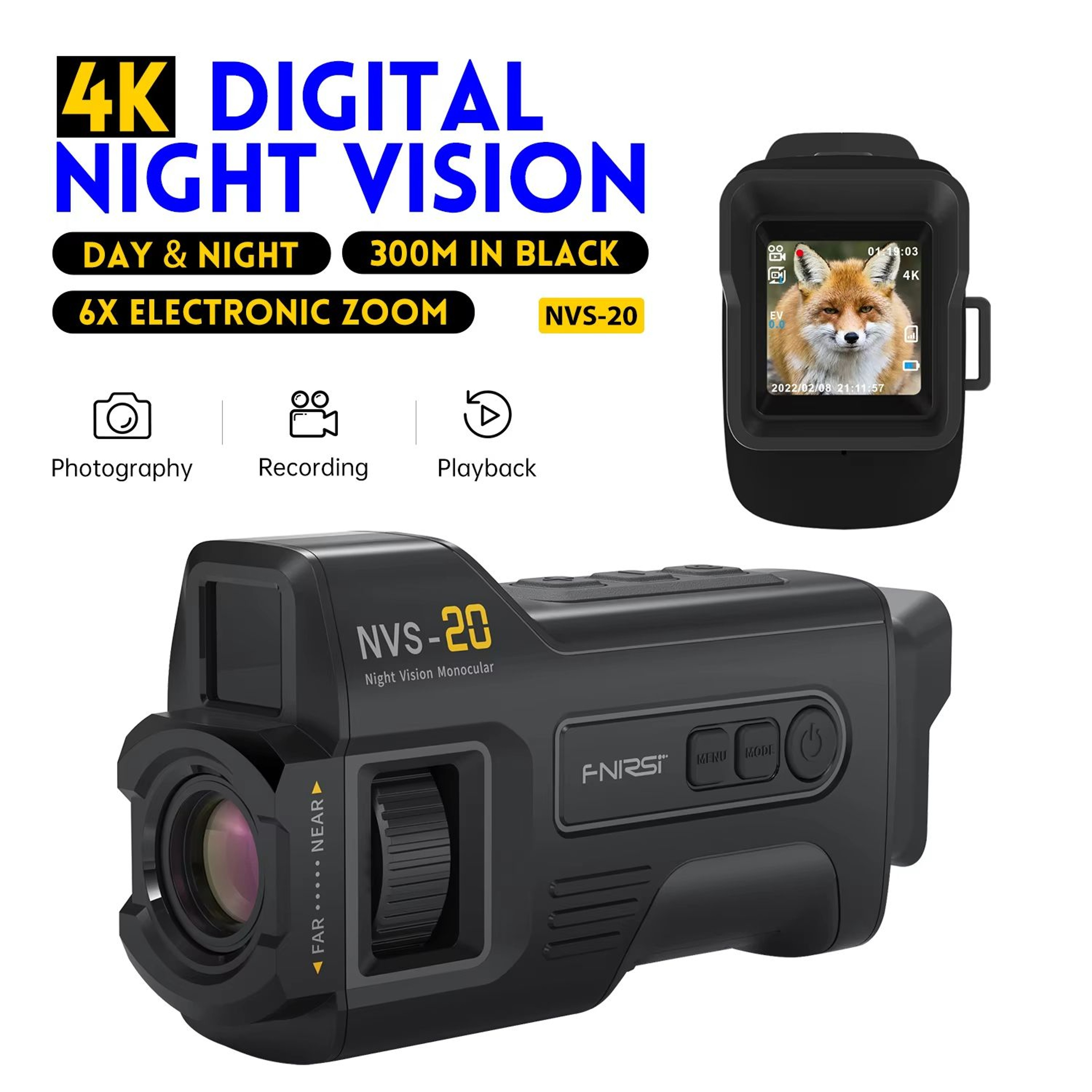 FNIRSI 4K Digital Night Vision Scope For Hunting And Camping 6