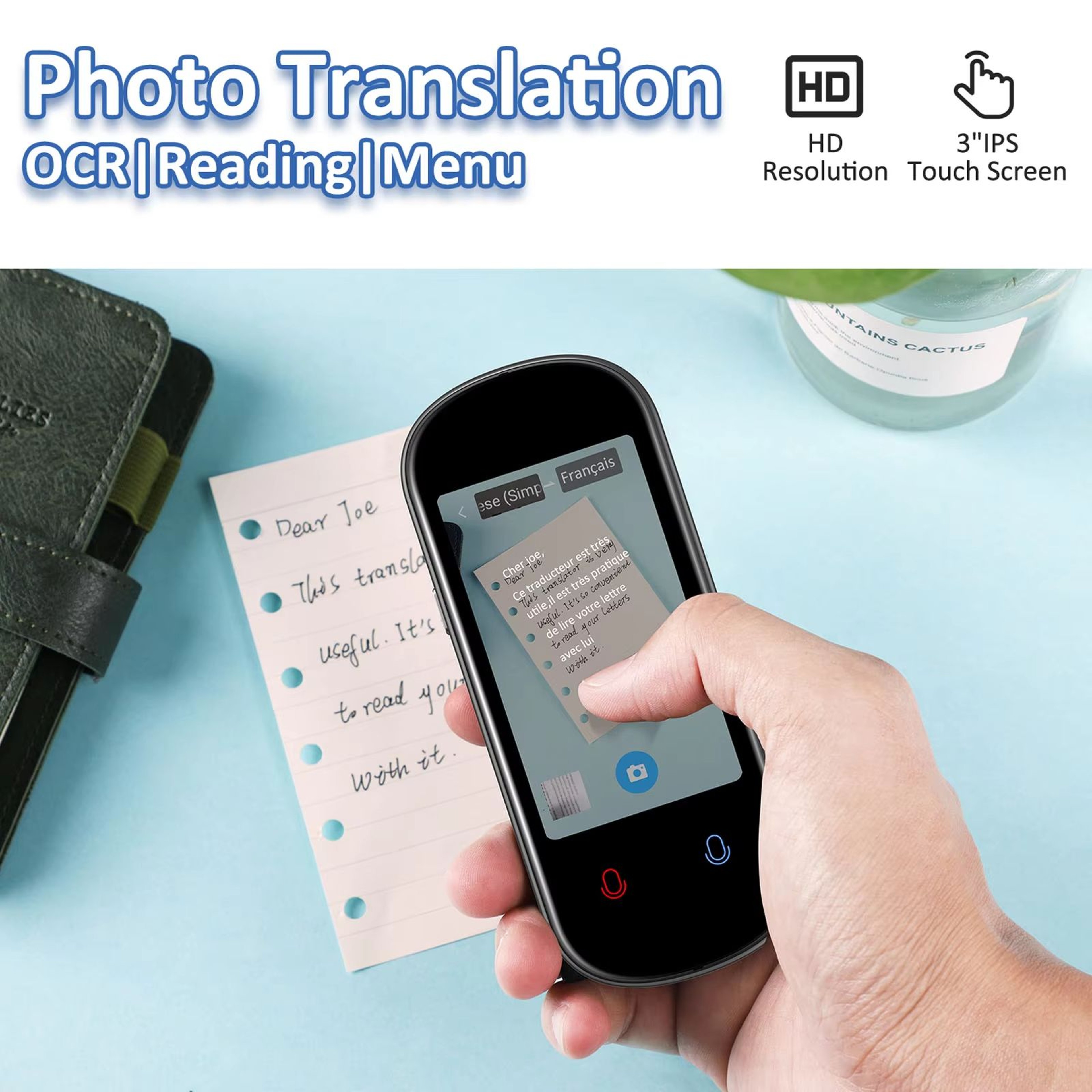 Z2 Instant AI Voice Translator  RealTime Portable Language Translator With 31 Touchscreen Photo  Re 4