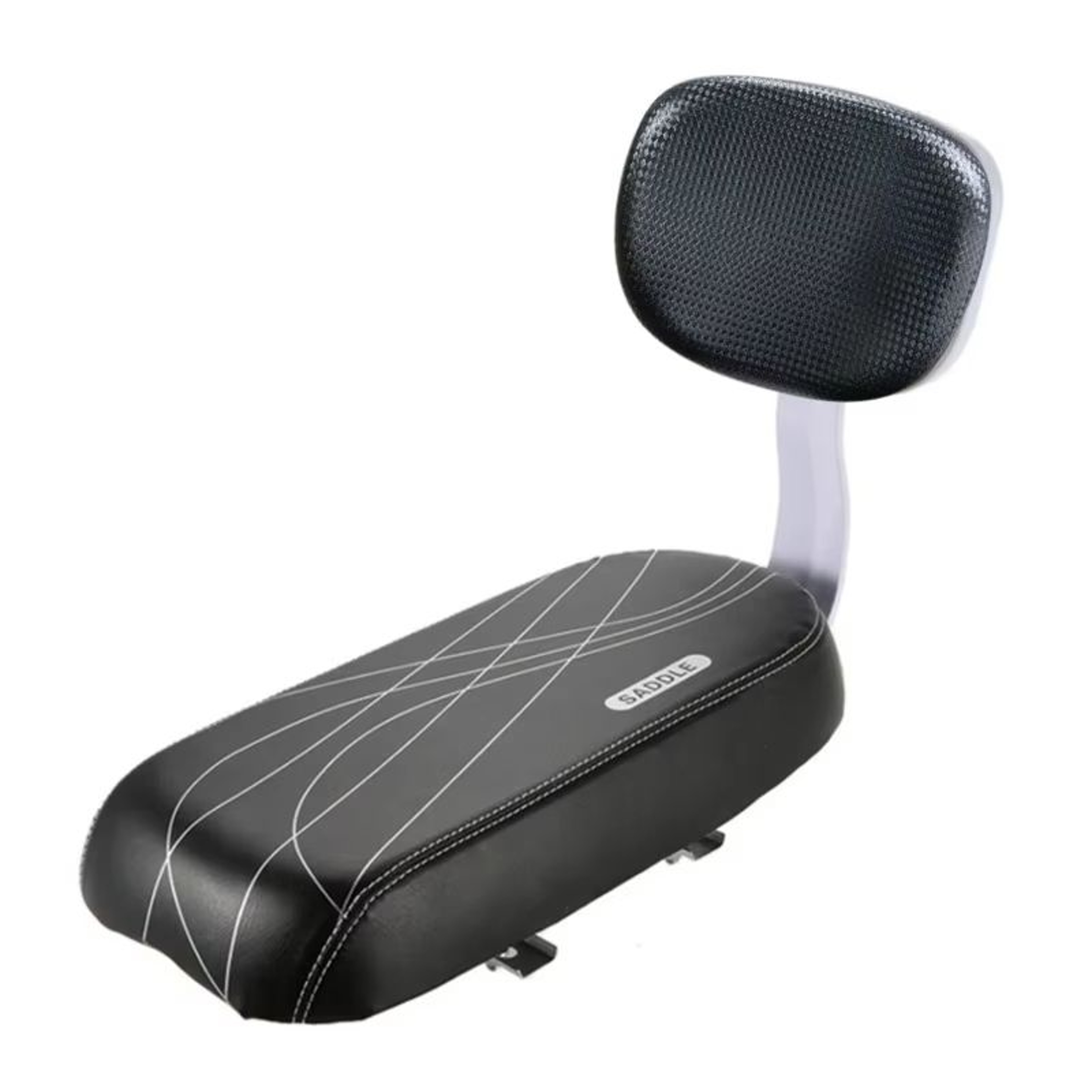 ComfortRide Rear Bike Seat For Kids  PU Leather Bicycle Saddle With Backrest For MTB  Rear Rack Use 5