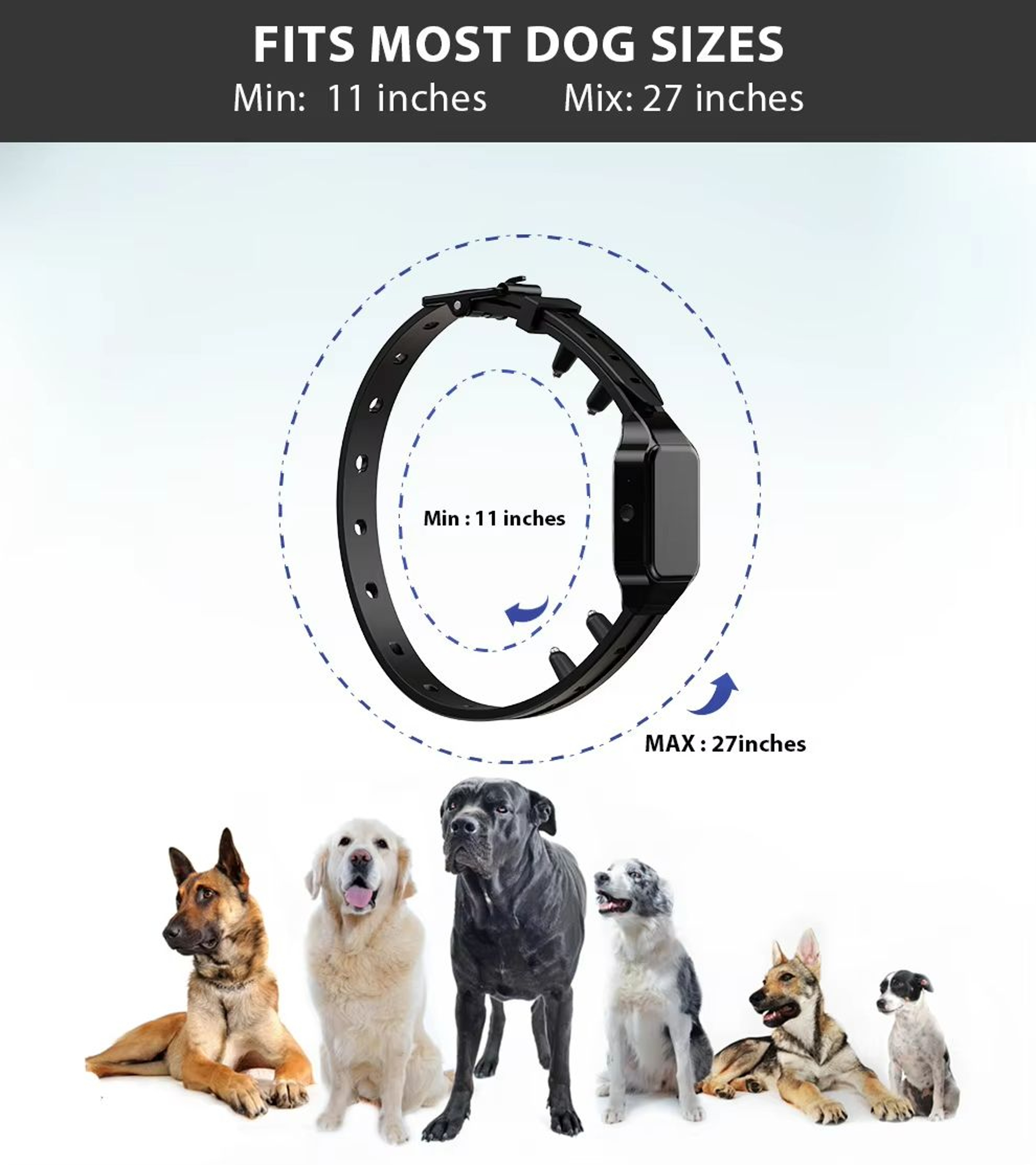 Premium Remote Shock And AntiBark Dog Training Collar  1000ft Range With Beep Vibration Shock Modes 3