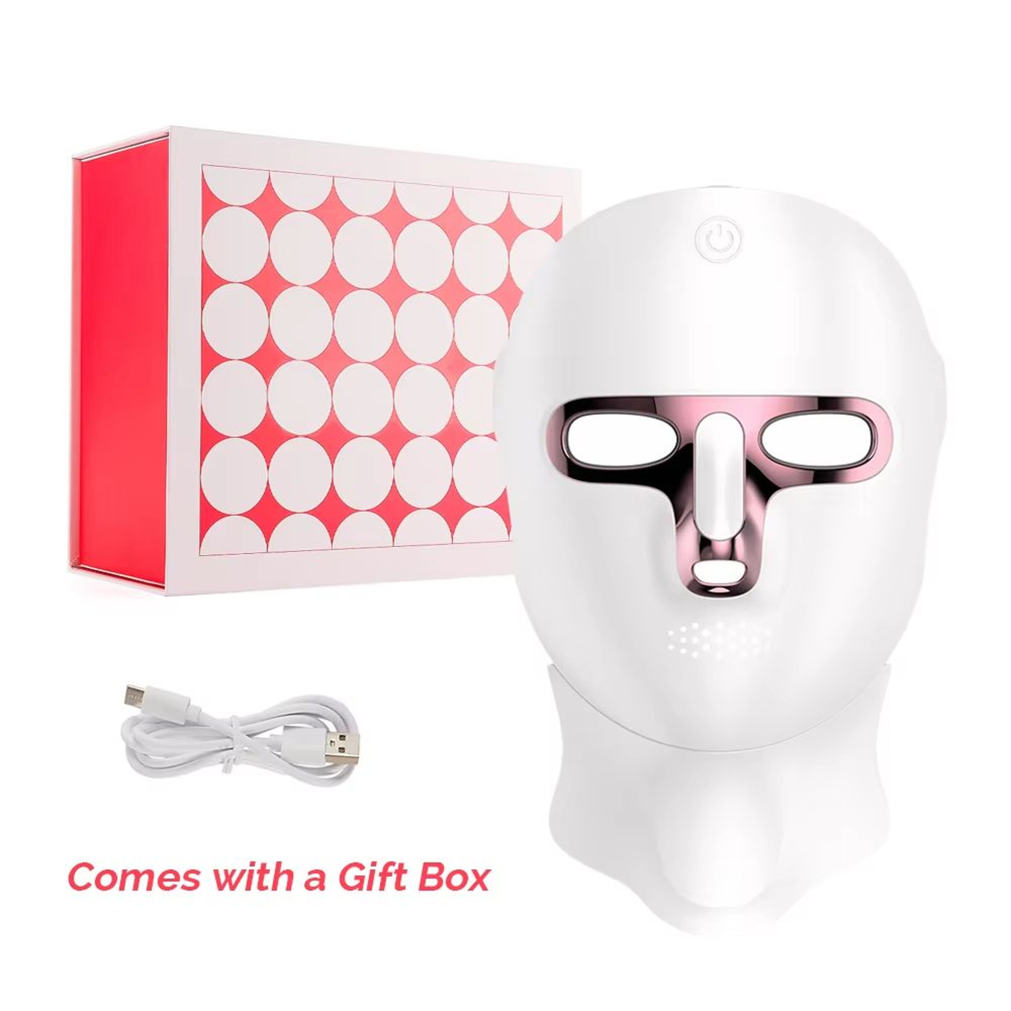 7Color LED Face  Neck Mask  Skin Rejuvenation AntiAging  Whitening Beauty Treatment 7