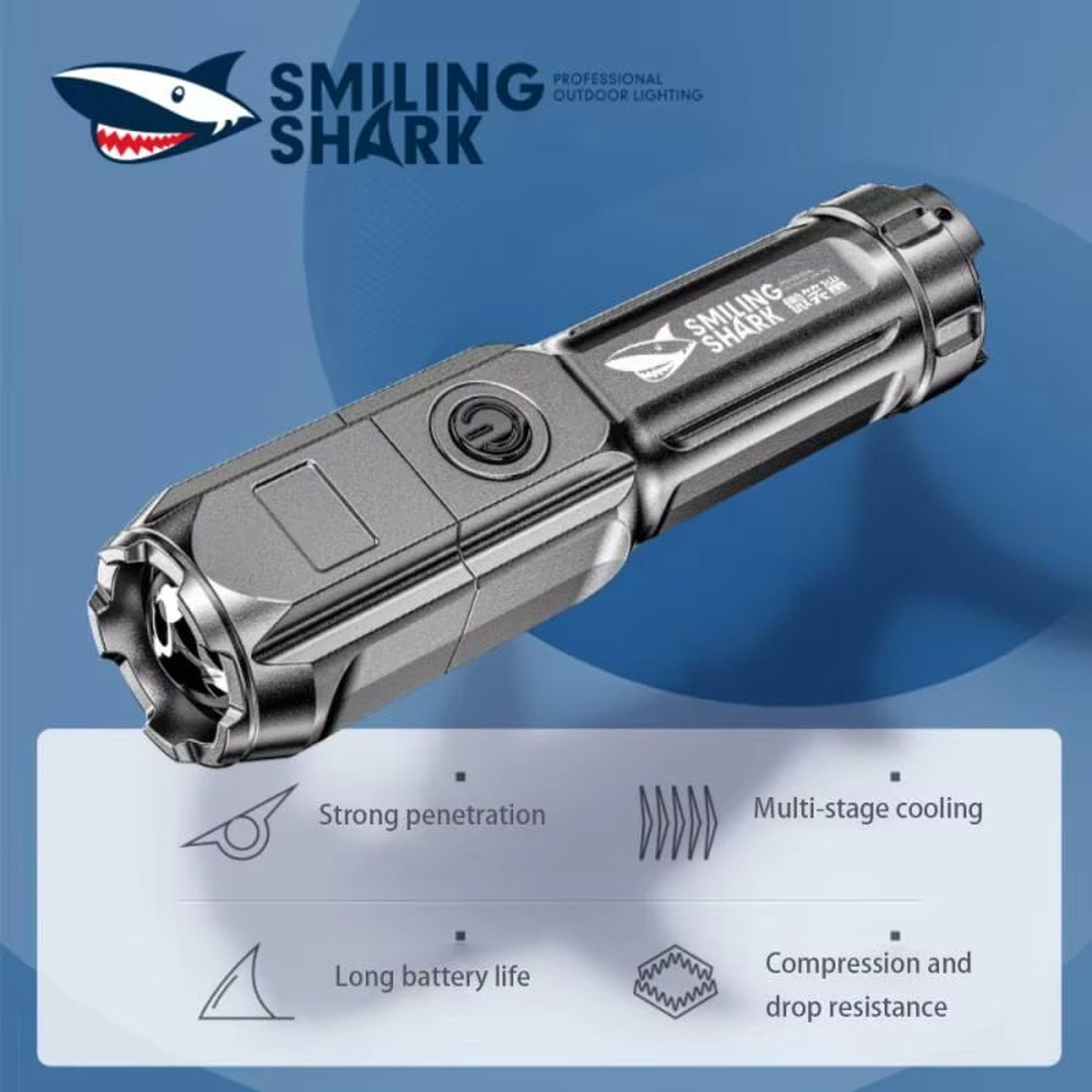 UltraBright Rechargeable LED Flashlight  100000 Lumen Tactical Torch With Zoom  Waterproof Design 1