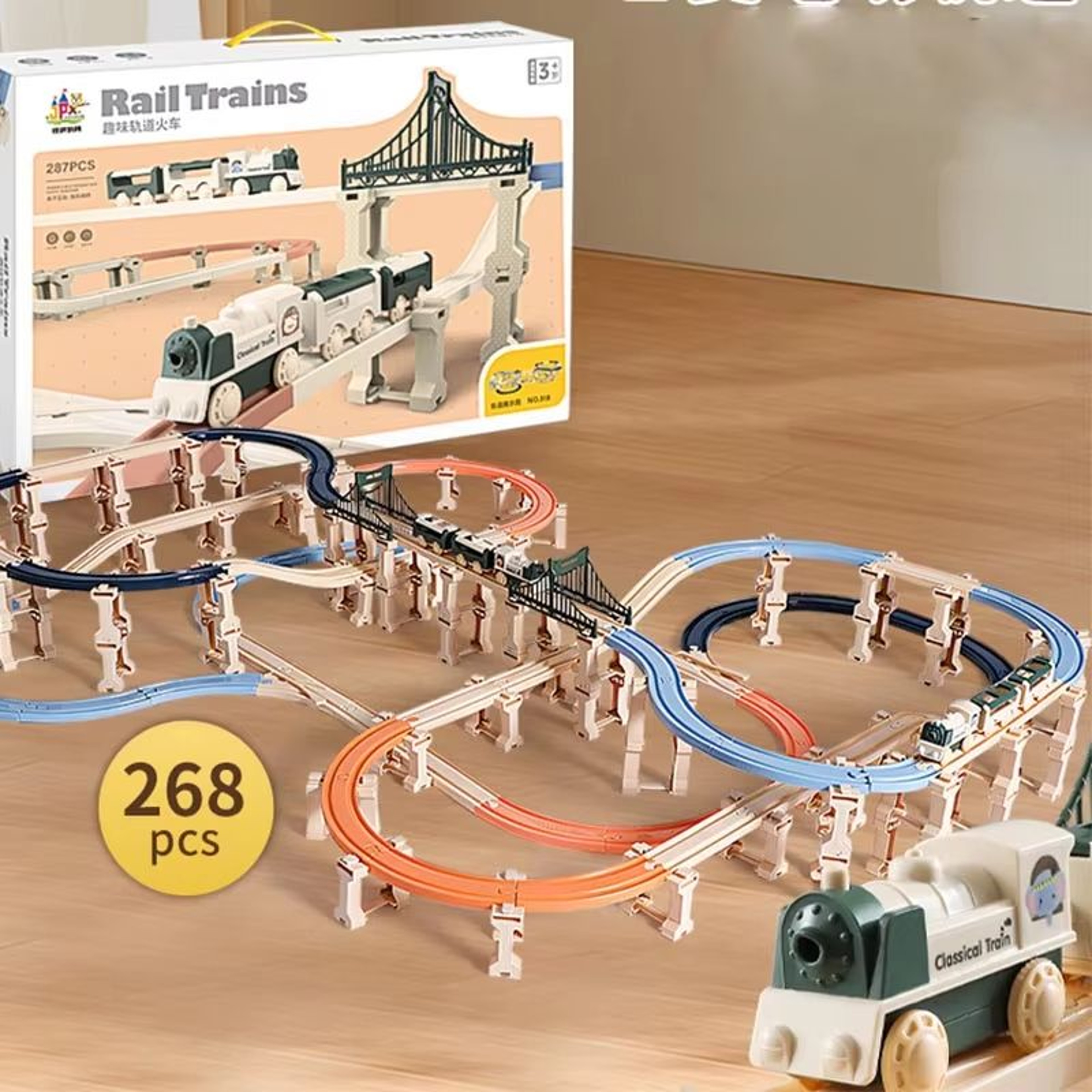 Deluxe DIY Electric Christmas Train Track Set For Kids 4