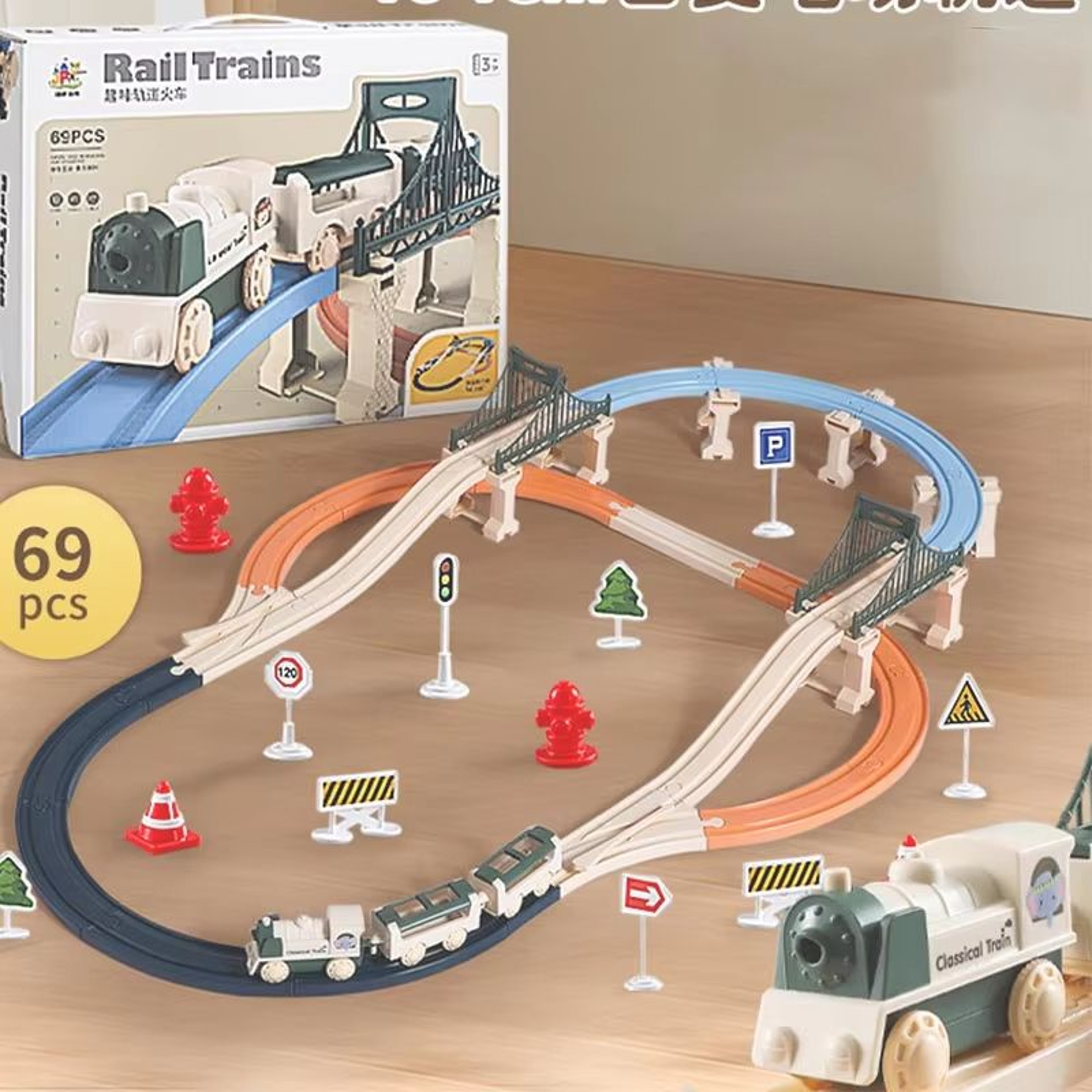 Deluxe DIY Electric Christmas Train Track Set For Kids 7