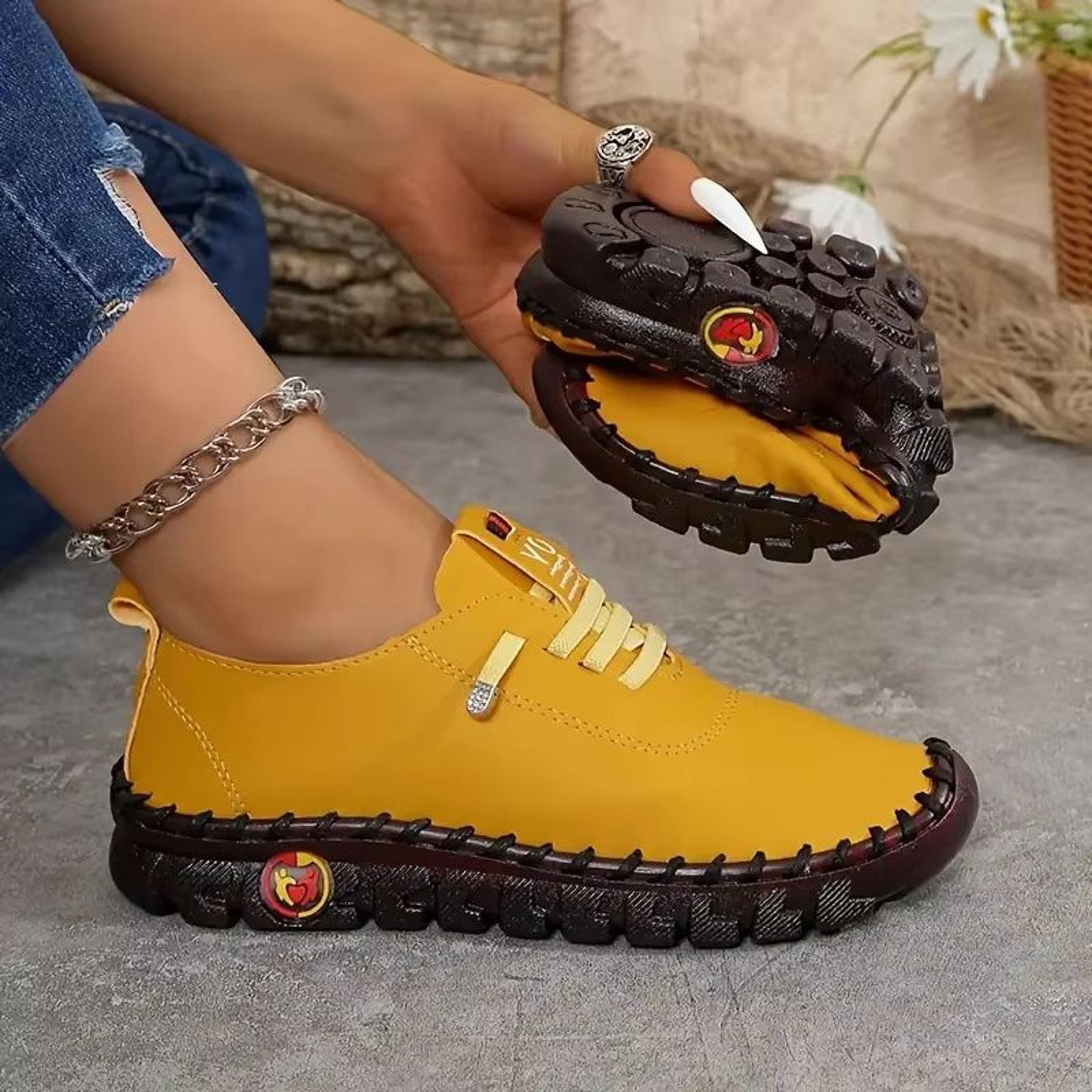 ComfortFit ThickSoled Fashion Sneakers  Breathable Outdoor Loafers For Women With National Style De 0