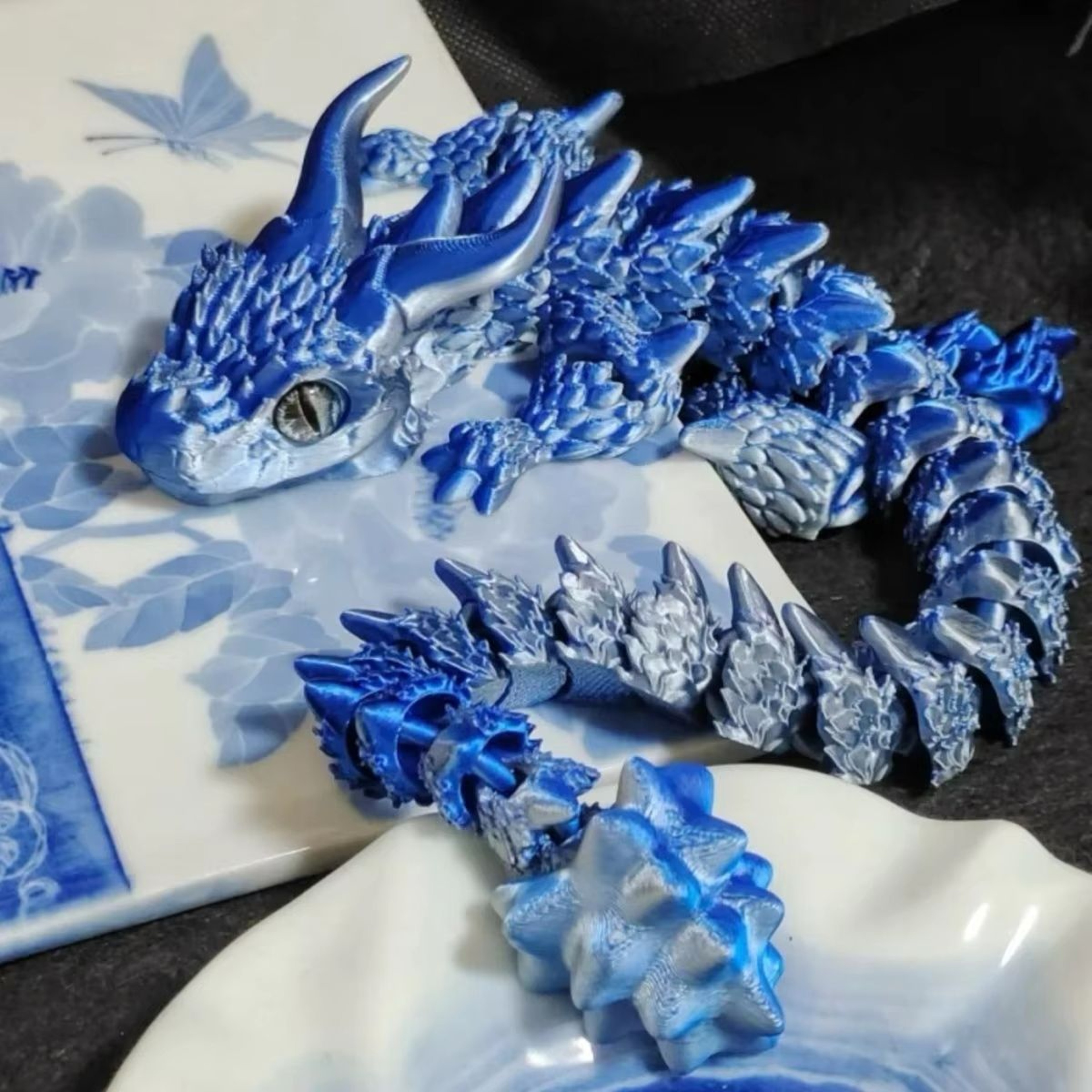 Movable 3D Printed Dragon Toy  Articulated Fidget  Desk Ornament For Stress Relief  Gifting 10