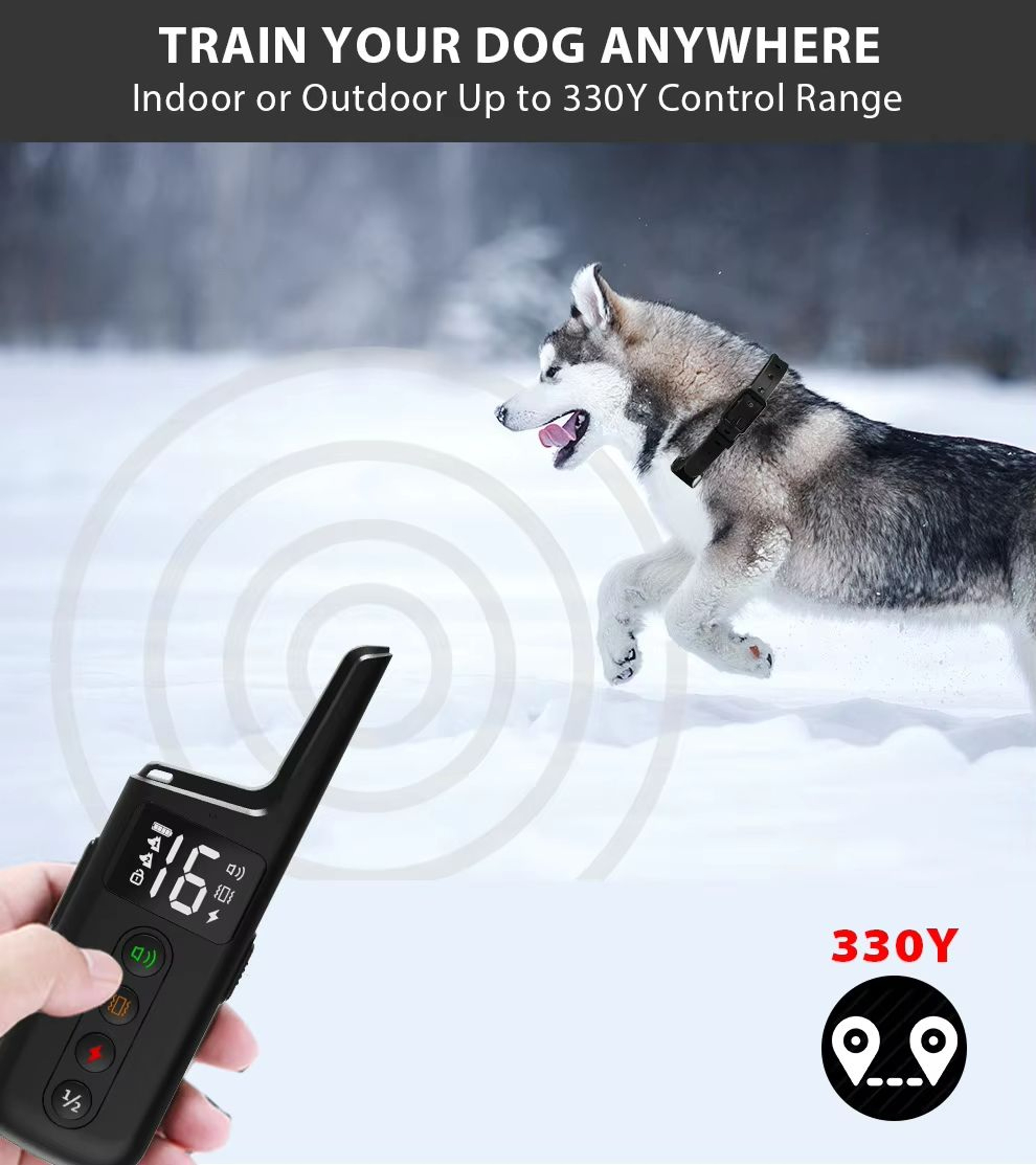 Ultimate Remote Training Collar  Long Range Dog Training Collar With Waterproof Shock Vibration  Be 1