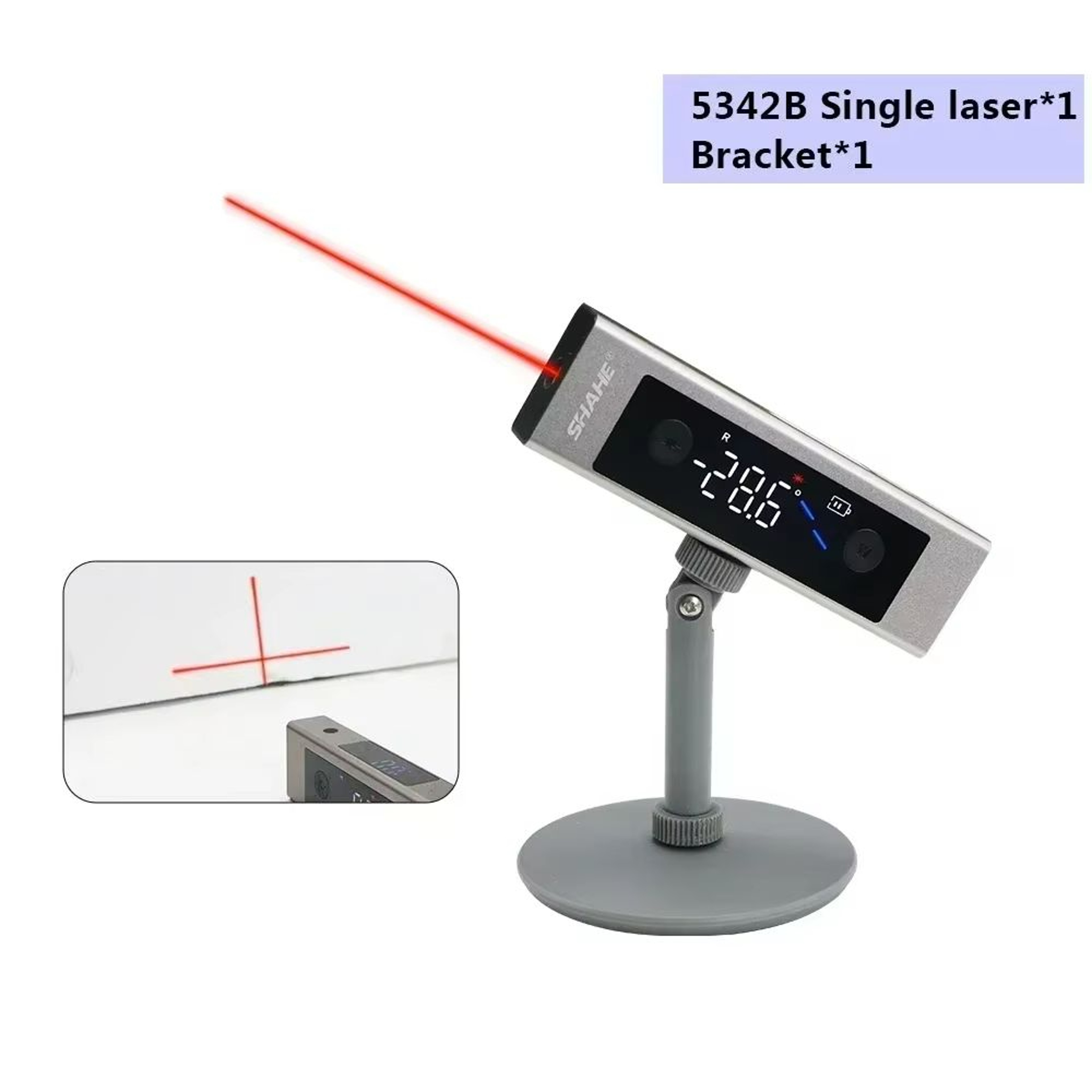 SHAHE Precision Laser Inclinometer And Digital Protractor With 2 In 1 Laser Level And Type C Chargi 10