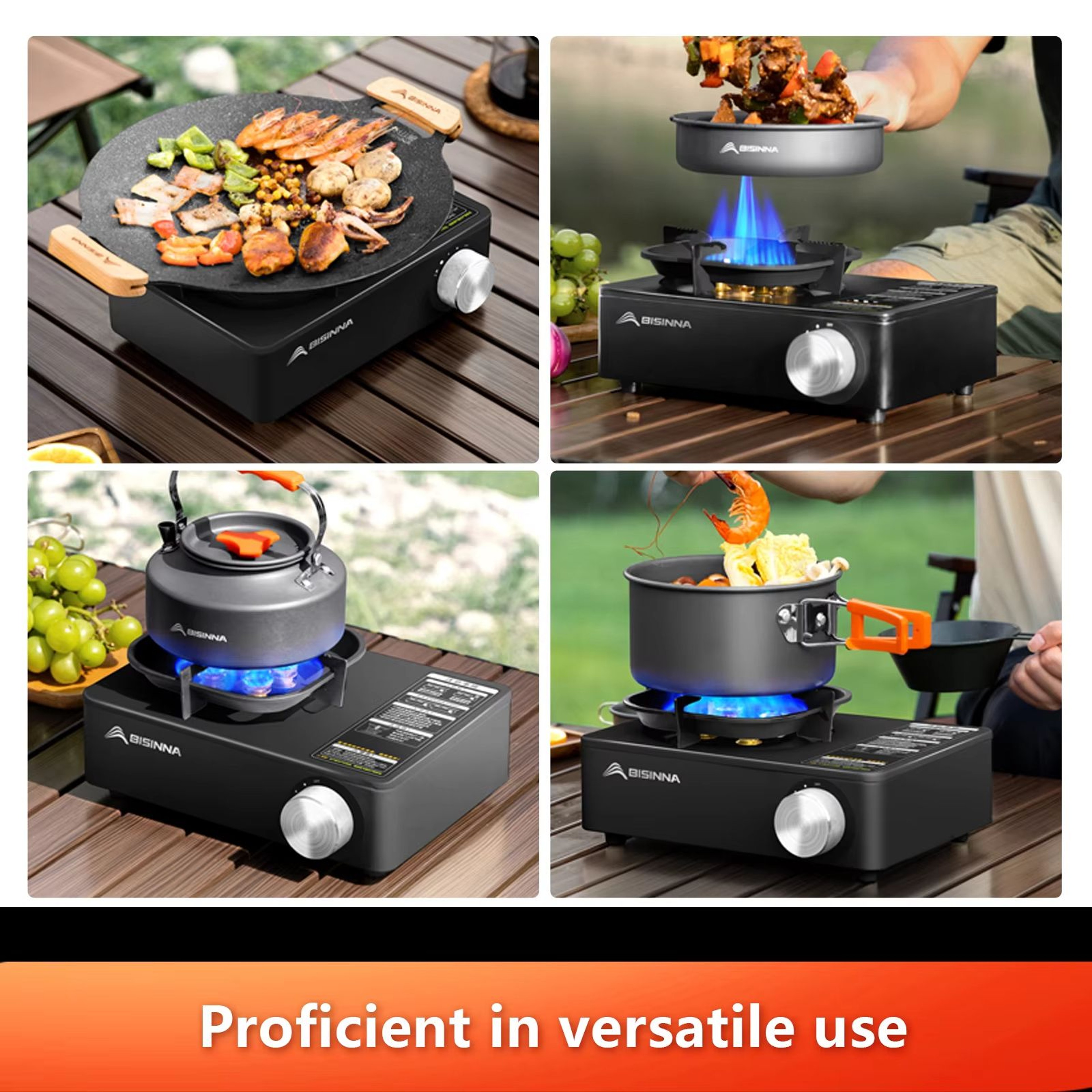 BISINNA 5800W HighFirepower Outdoor Cassette Burner Stove 4