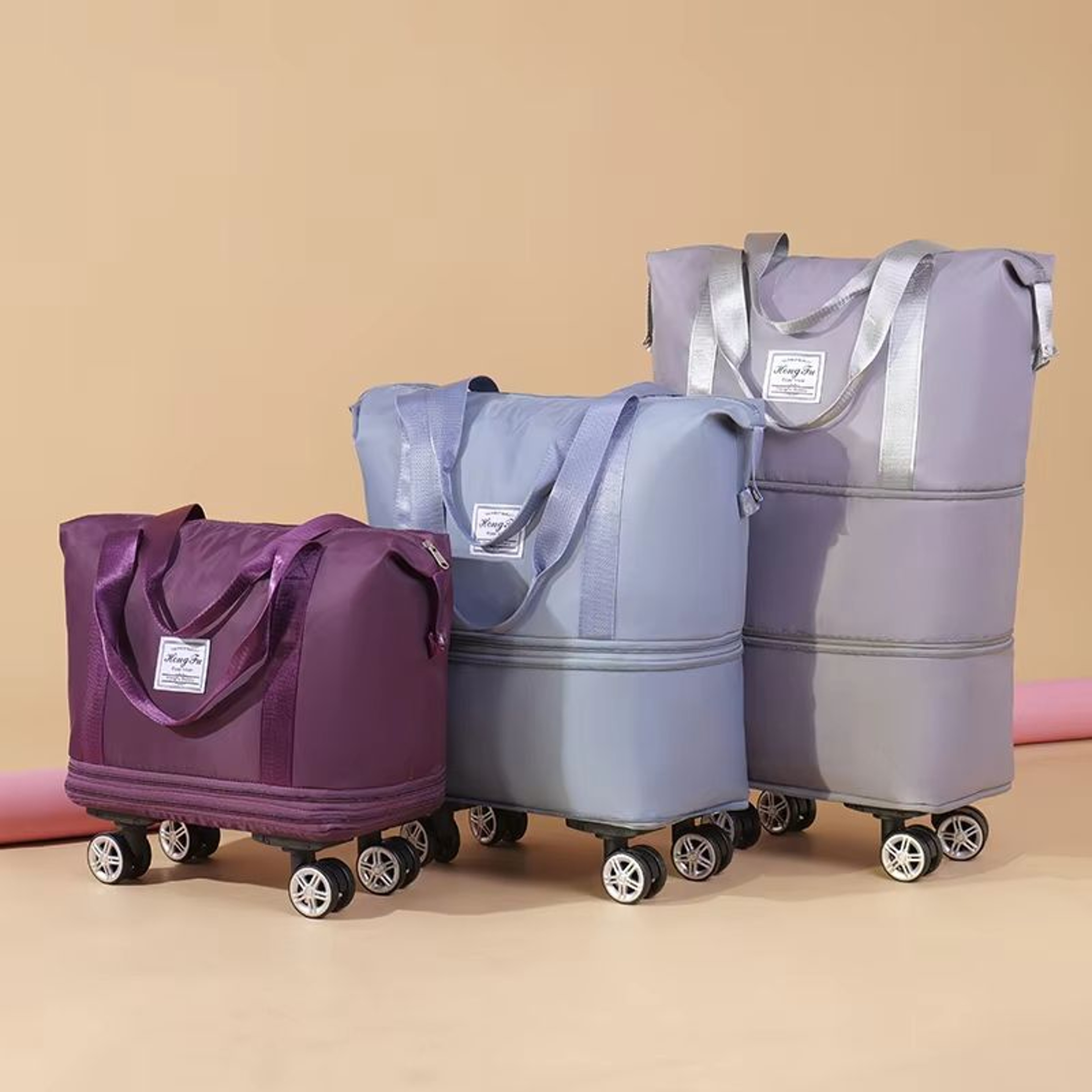 Expandable Adjustable Universal Wheel Travel Bag With Large Capacity  Portable Boarding Design 0
