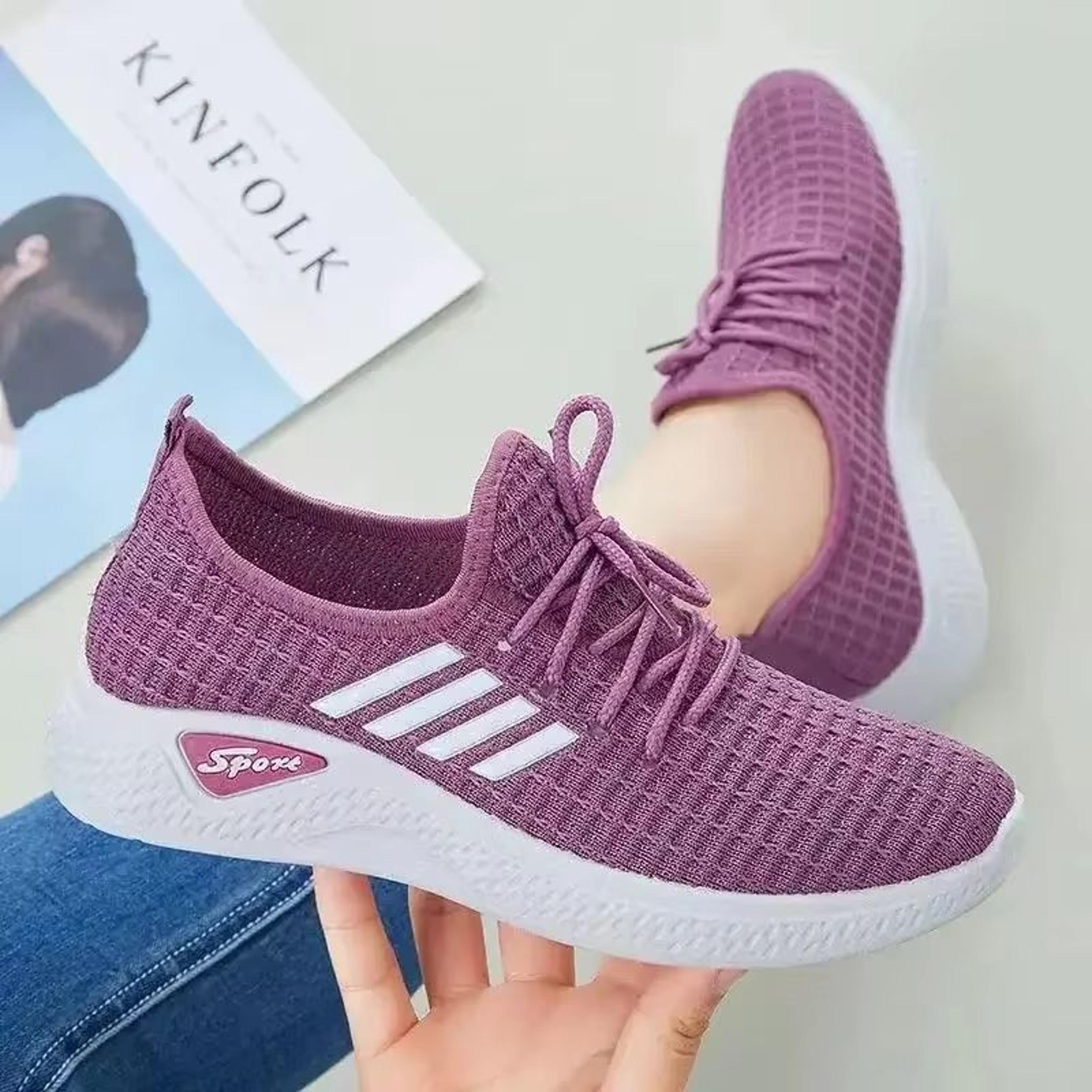 Breathable Summer Women Mesh Flat Shoes Soft Sole Anti Slip Embroidered Casual Loafers – view 29